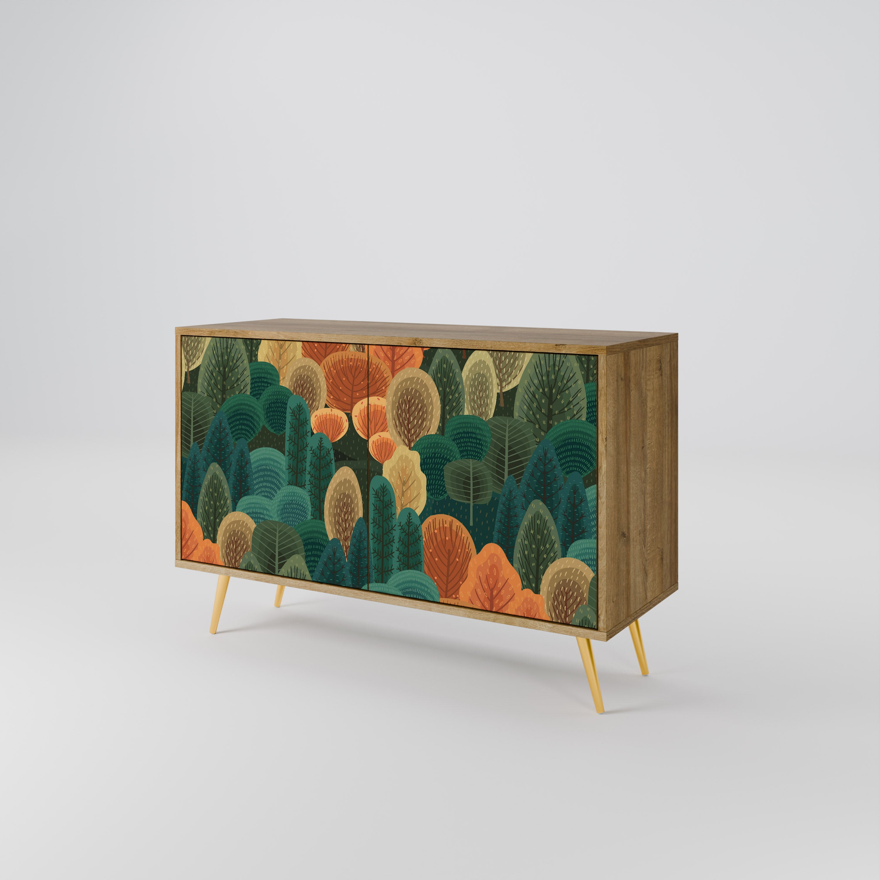 AUTUMN KALEIDOSCOPE 2-Door Sideboard in Oak Effect
