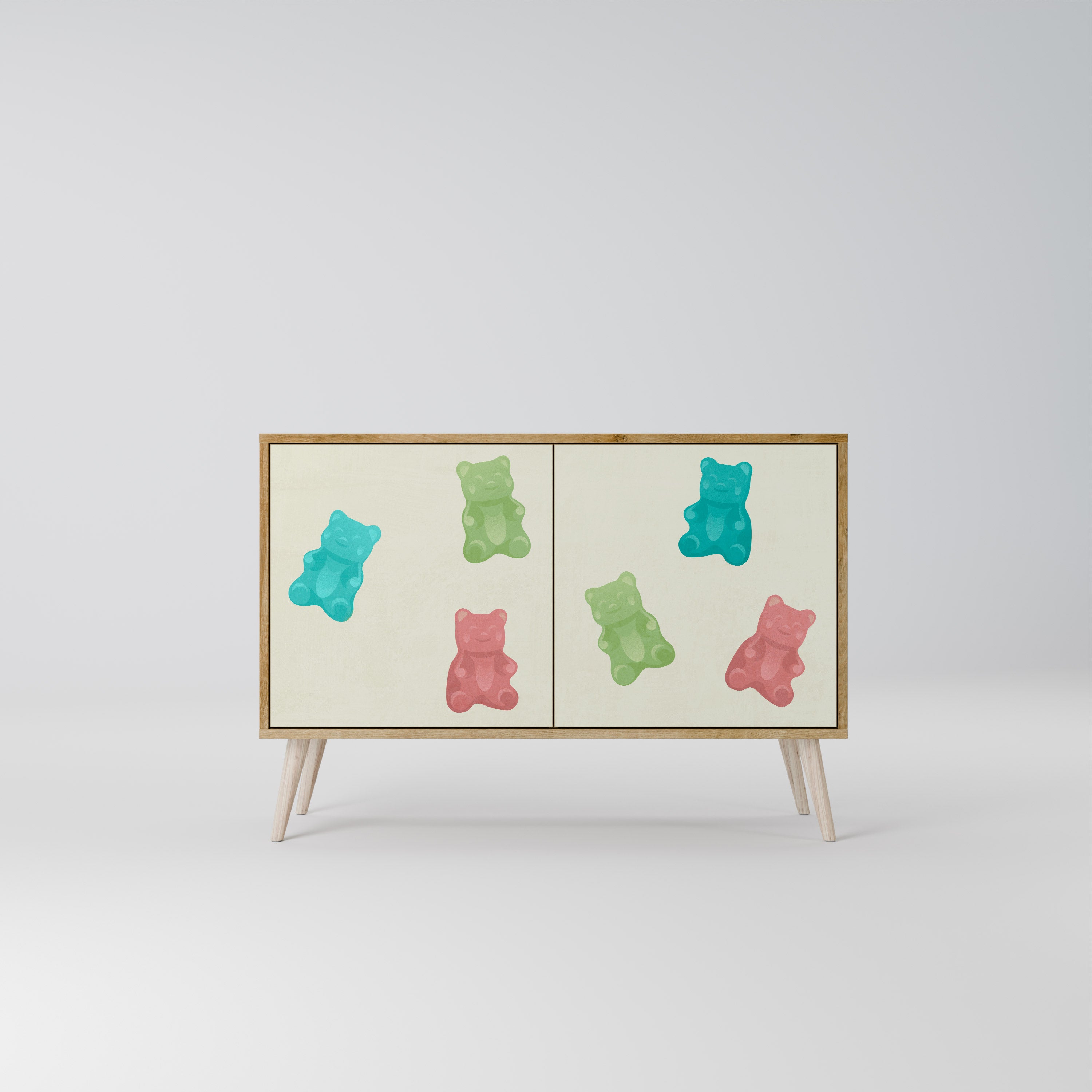 GUMMY BEARS 2-Door Sideboard in Oak Effect