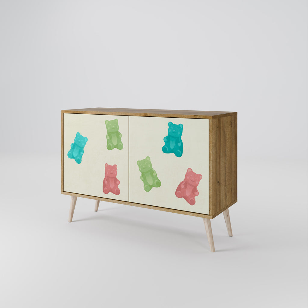 GUMMY BEARS 2-Door Sideboard in Oak Effect