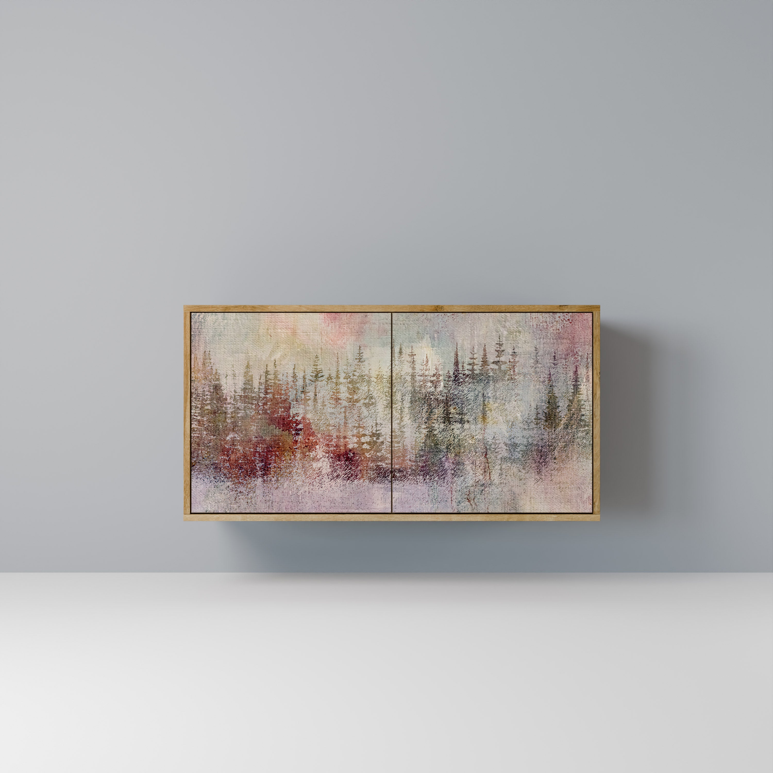 VEILED SUMMIT 2-Door Sideboard in Oak Effect