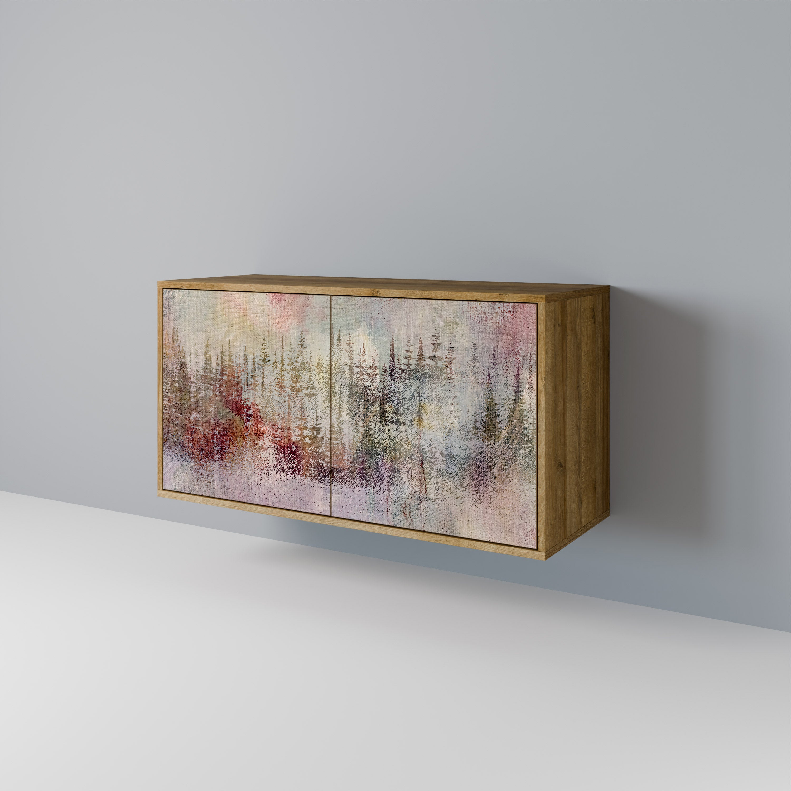 VEILED SUMMIT 2-Door Sideboard in Oak Effect
