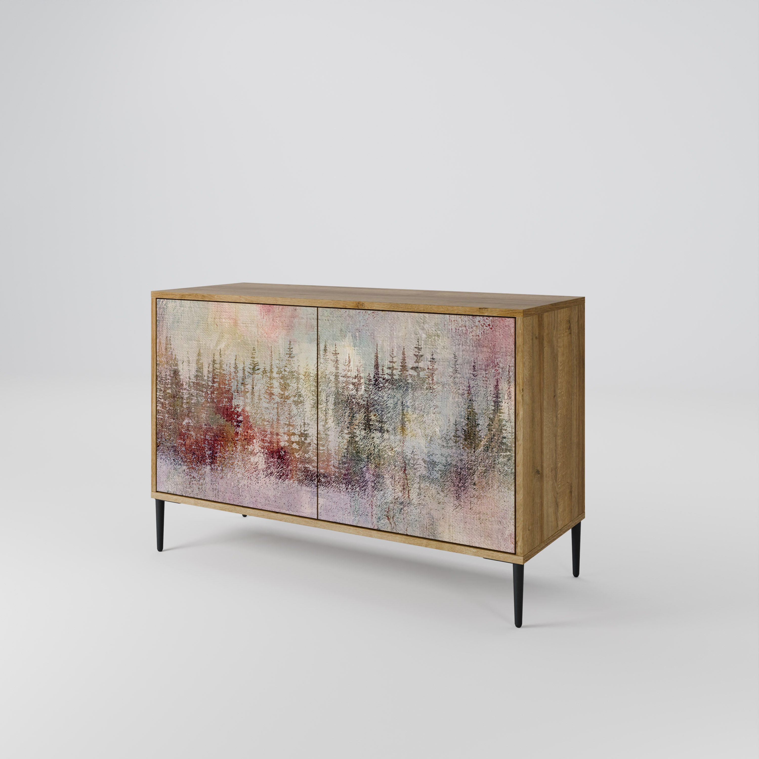 VEILED SUMMIT 2-Door Sideboard in Oak Effect