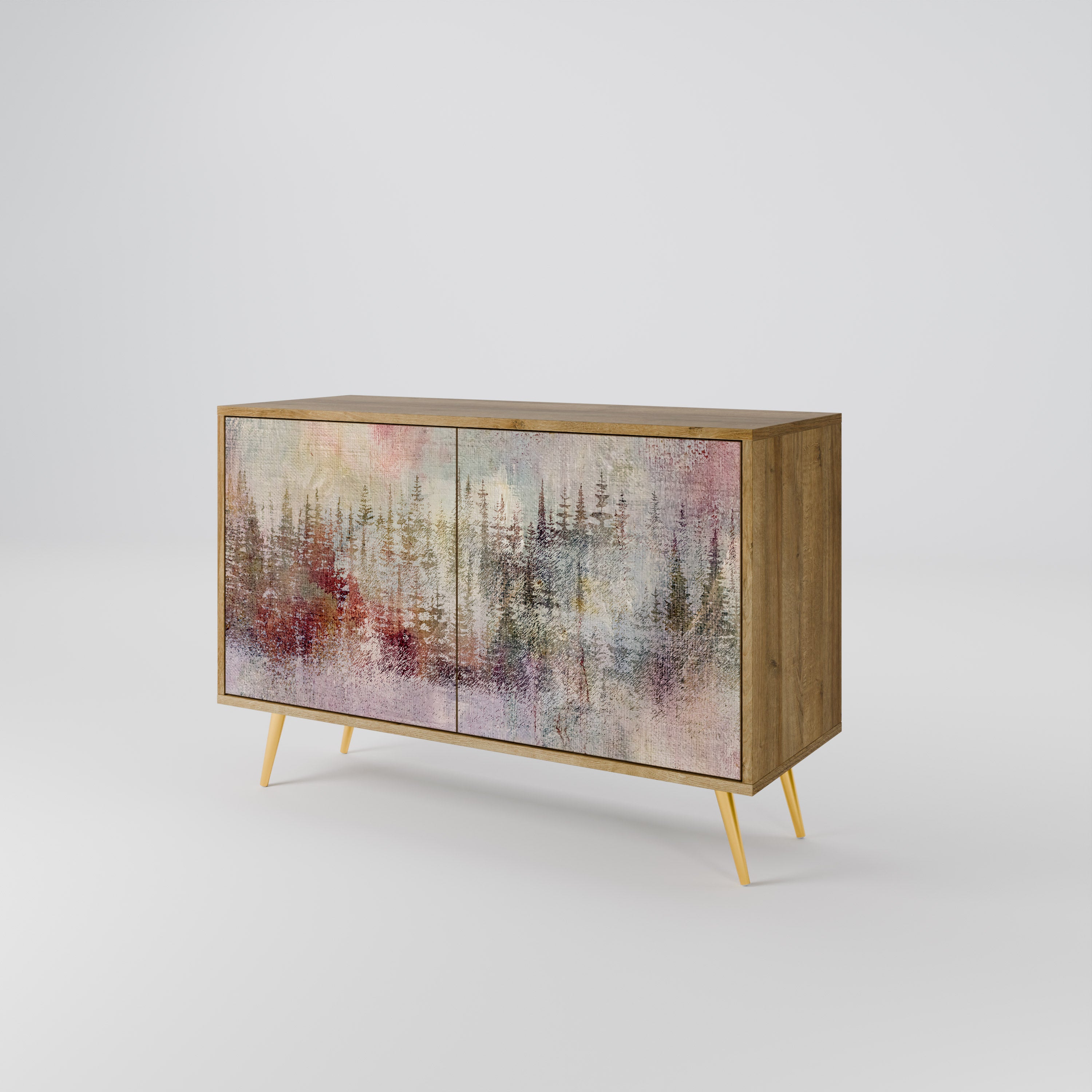 VEILED SUMMIT 2-Door Sideboard in Oak Effect