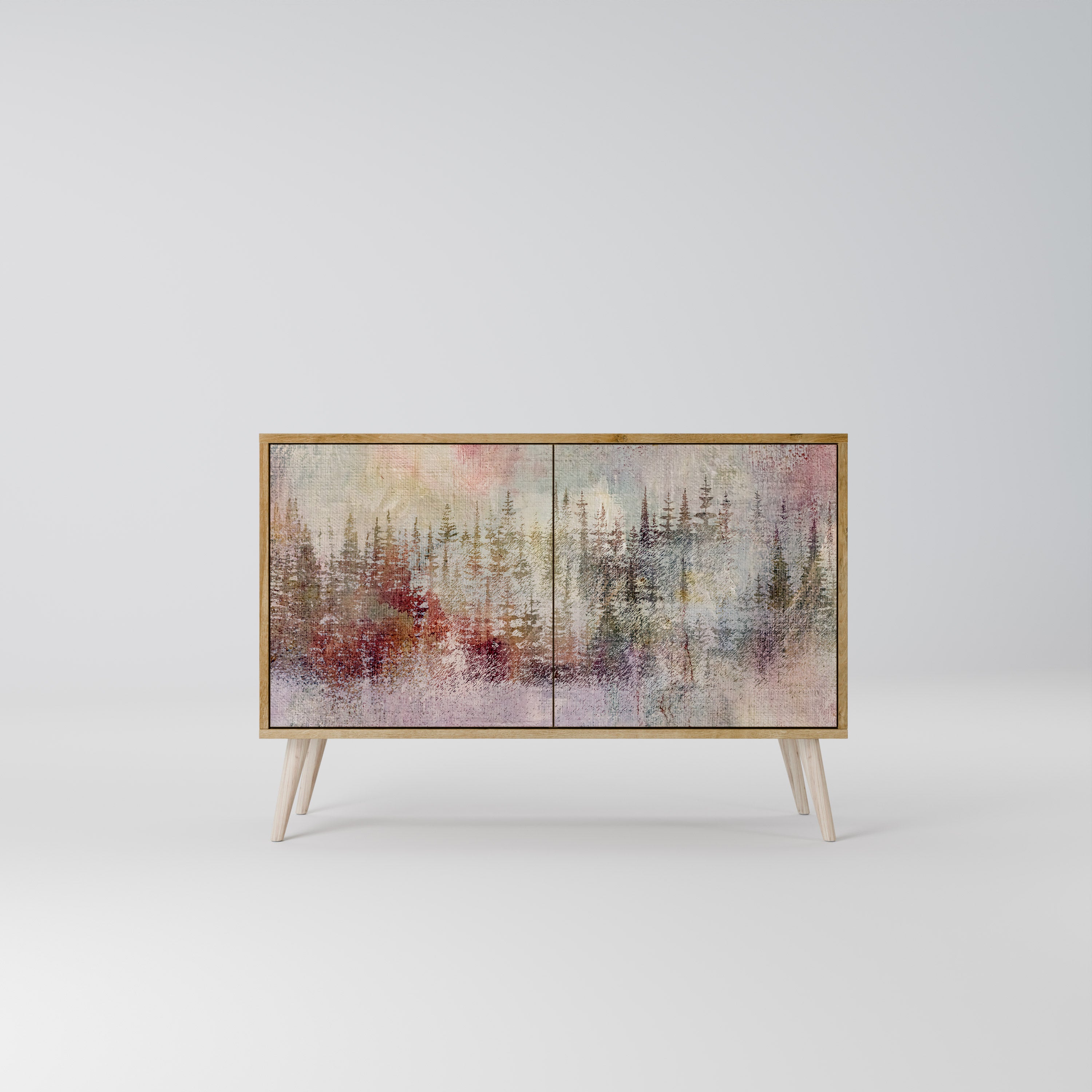 VEILED SUMMIT 2-Door Sideboard in Oak Effect