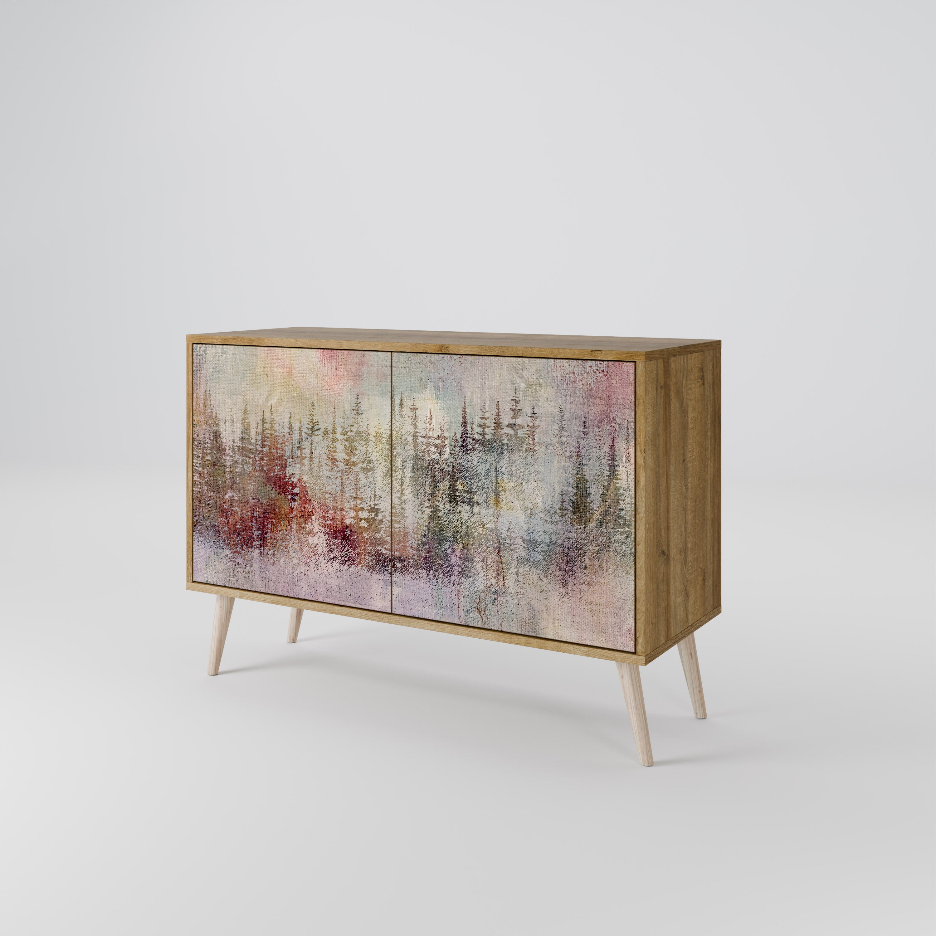 VEILED SUMMIT 2-Door Sideboard in Oak Effect
