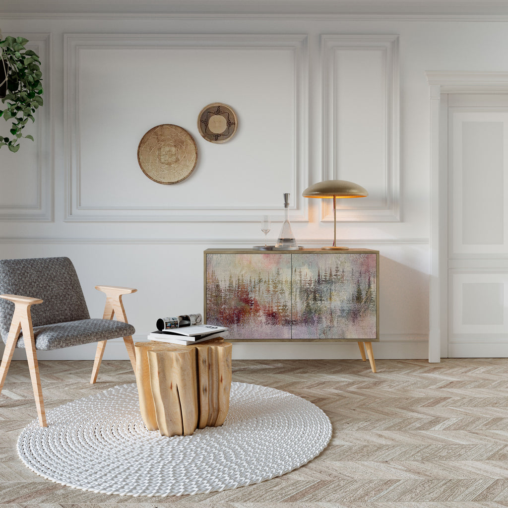 VEILED SUMMIT 2-Door Sideboard in Oak Effect