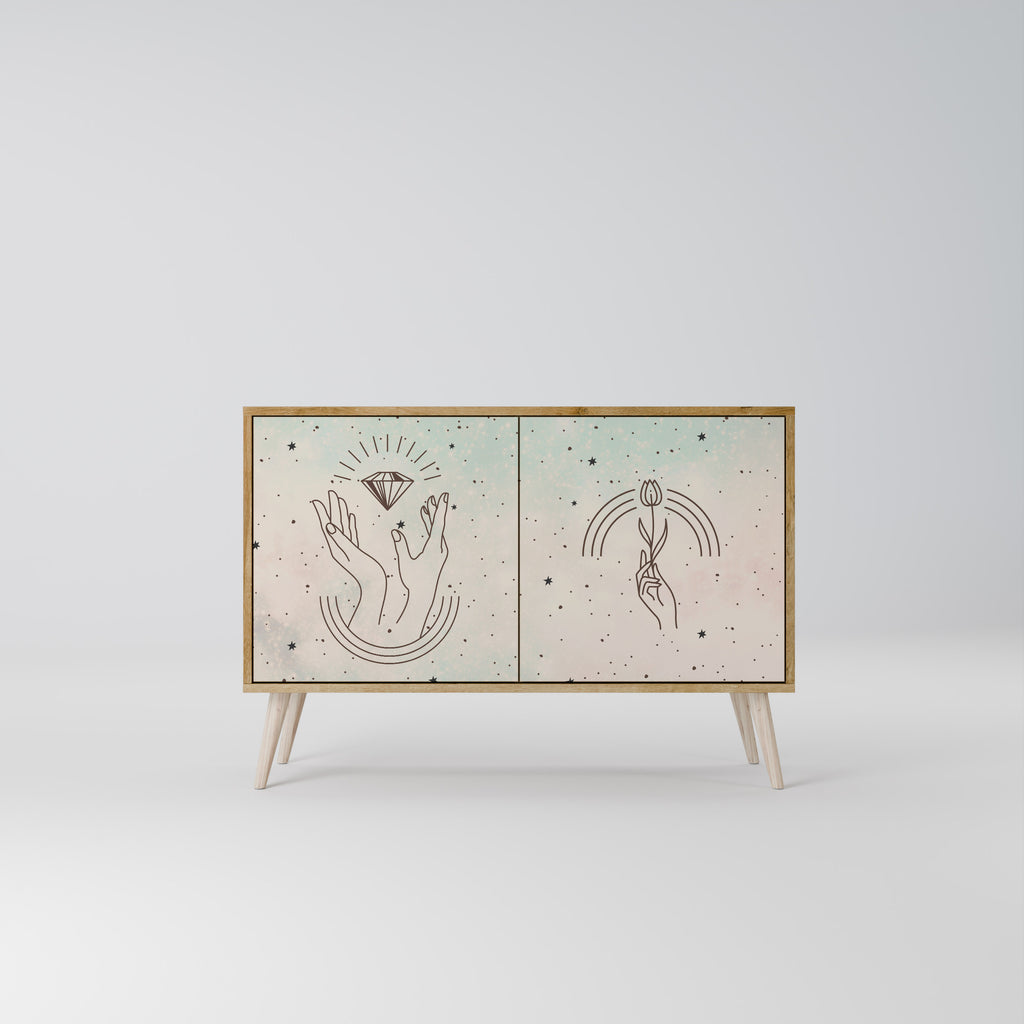 DELICATE BEAUTY 2-Door Sideboard in Oak Effect