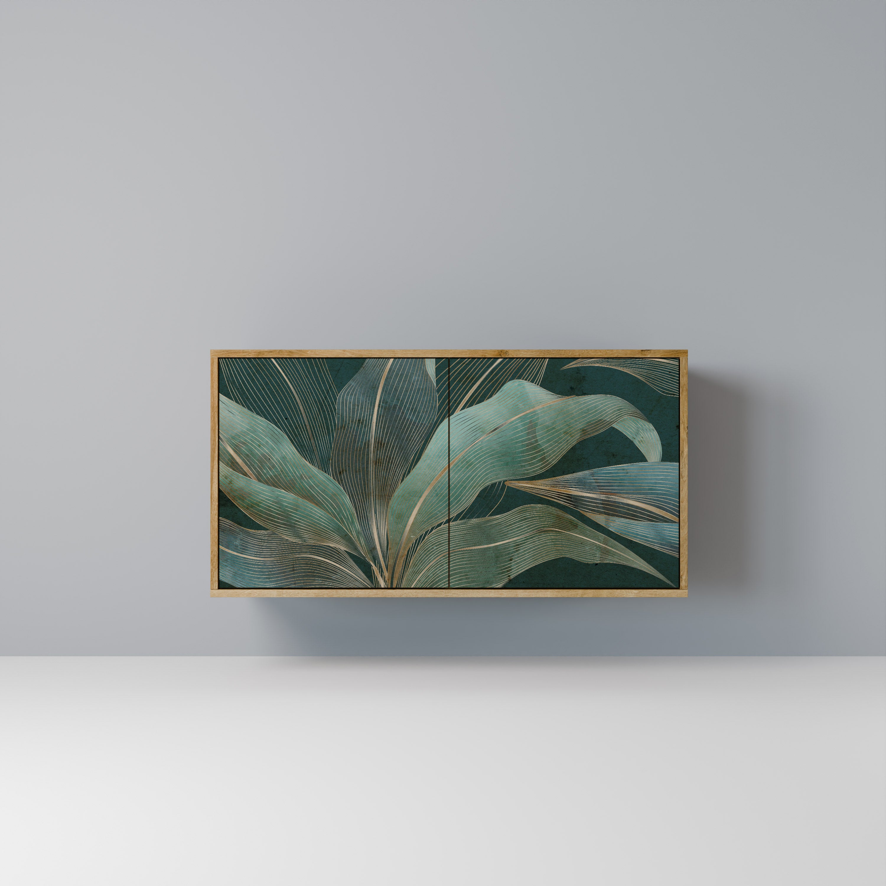 ROYAL GREEN 2-Door Sideboard in Oak Effect