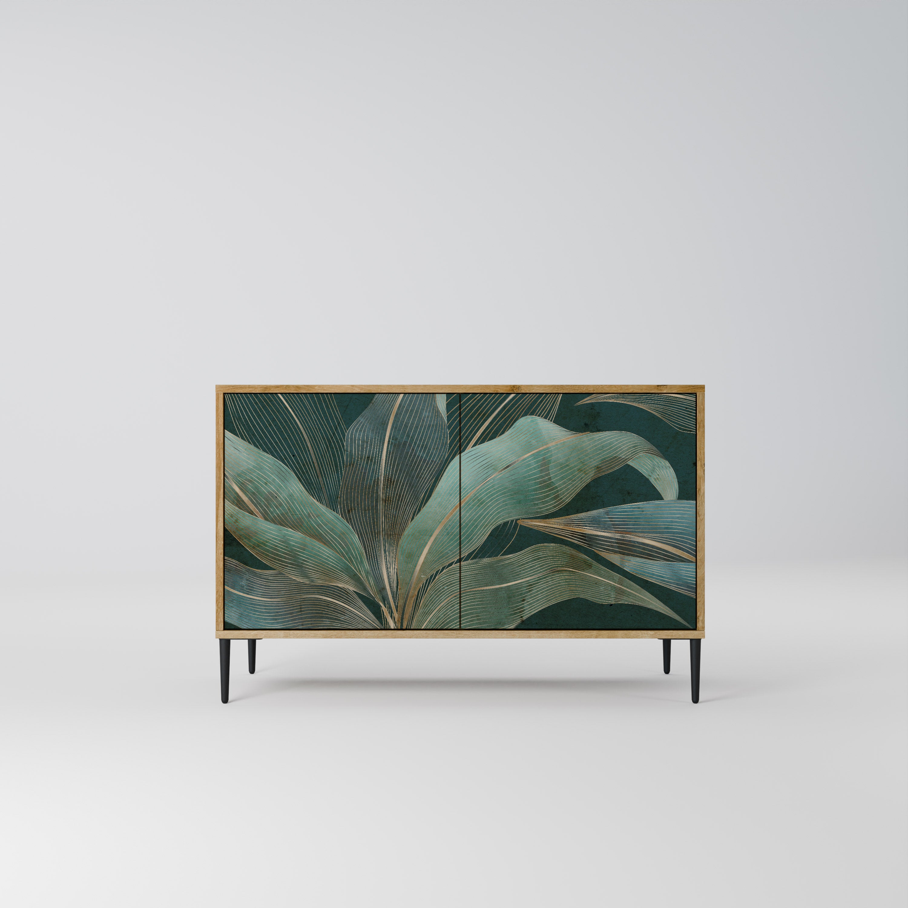 ROYAL GREEN 2-Door Sideboard in Oak Effect