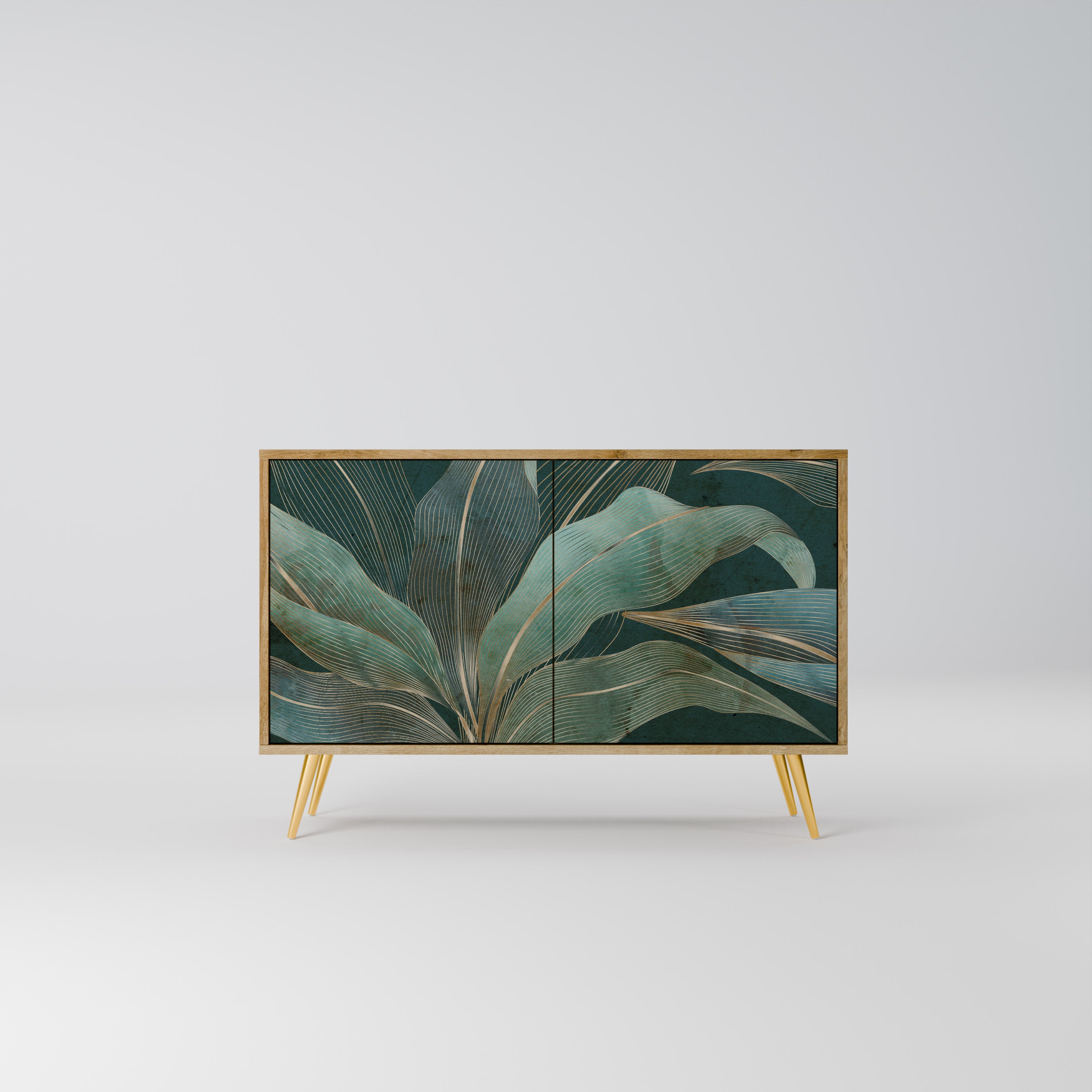 ROYAL GREEN 2-Door Sideboard in Oak Effect