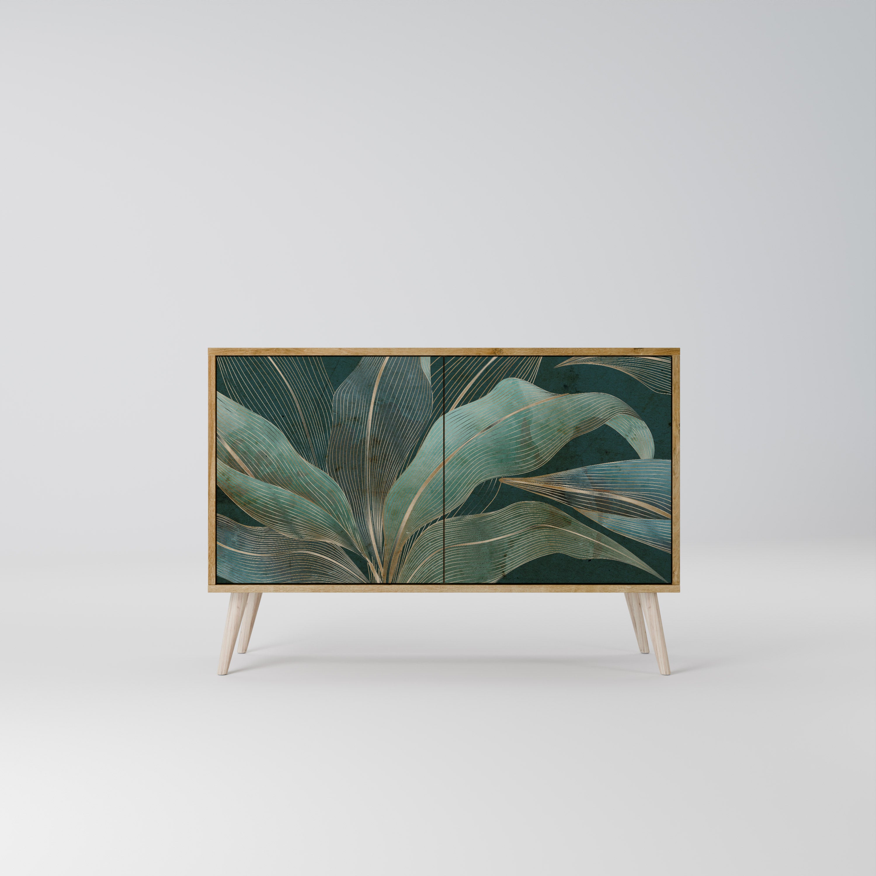 ROYAL GREEN 2-Door Sideboard in Oak Effect