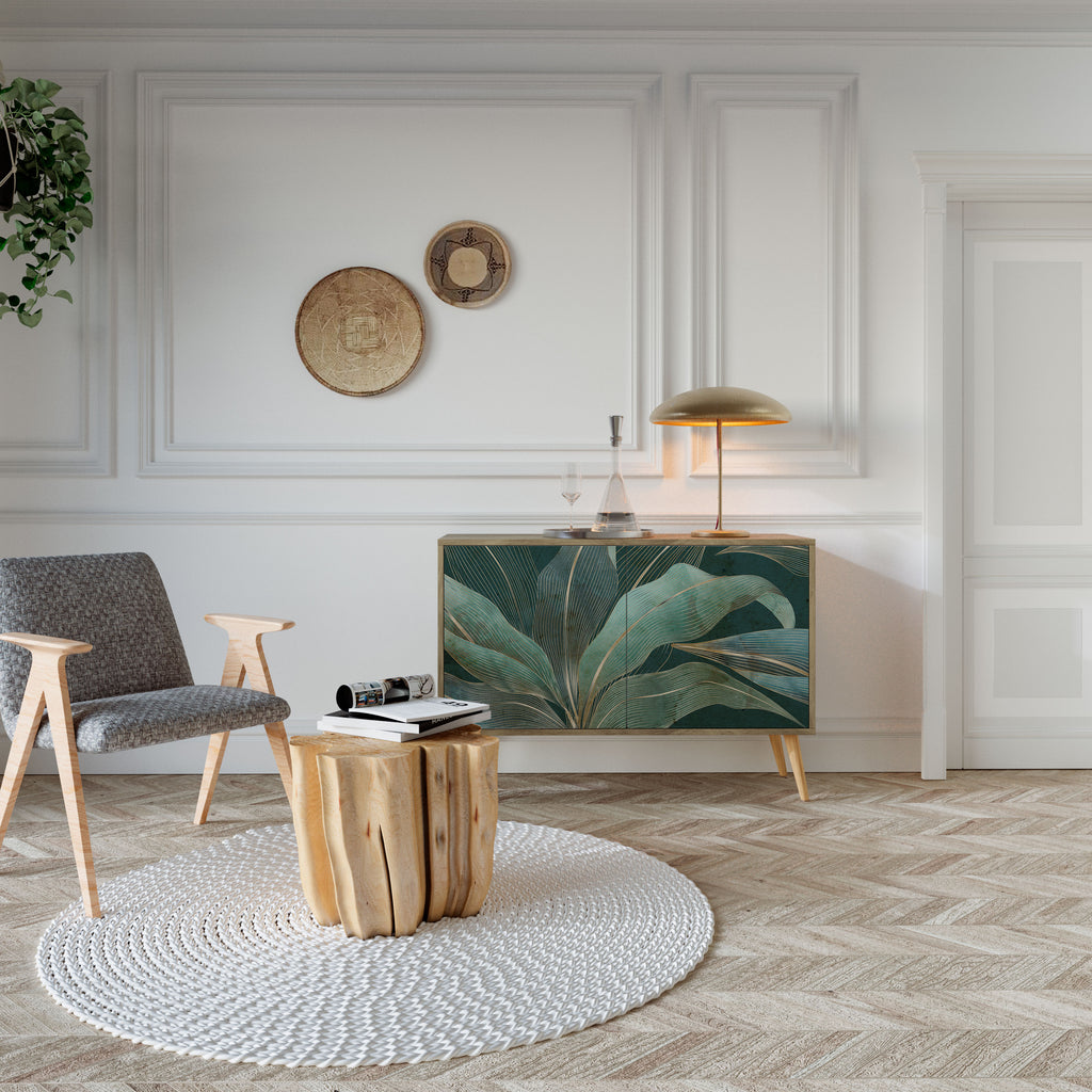 ROYAL GREEN 2-Door Sideboard in Oak Effect