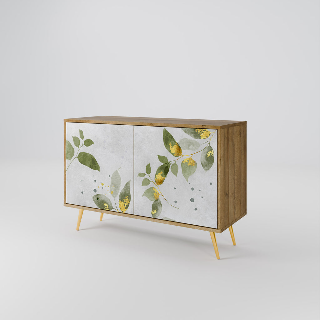 ELEGANT BOTANICS 2-Door Sideboard in Oak Effect