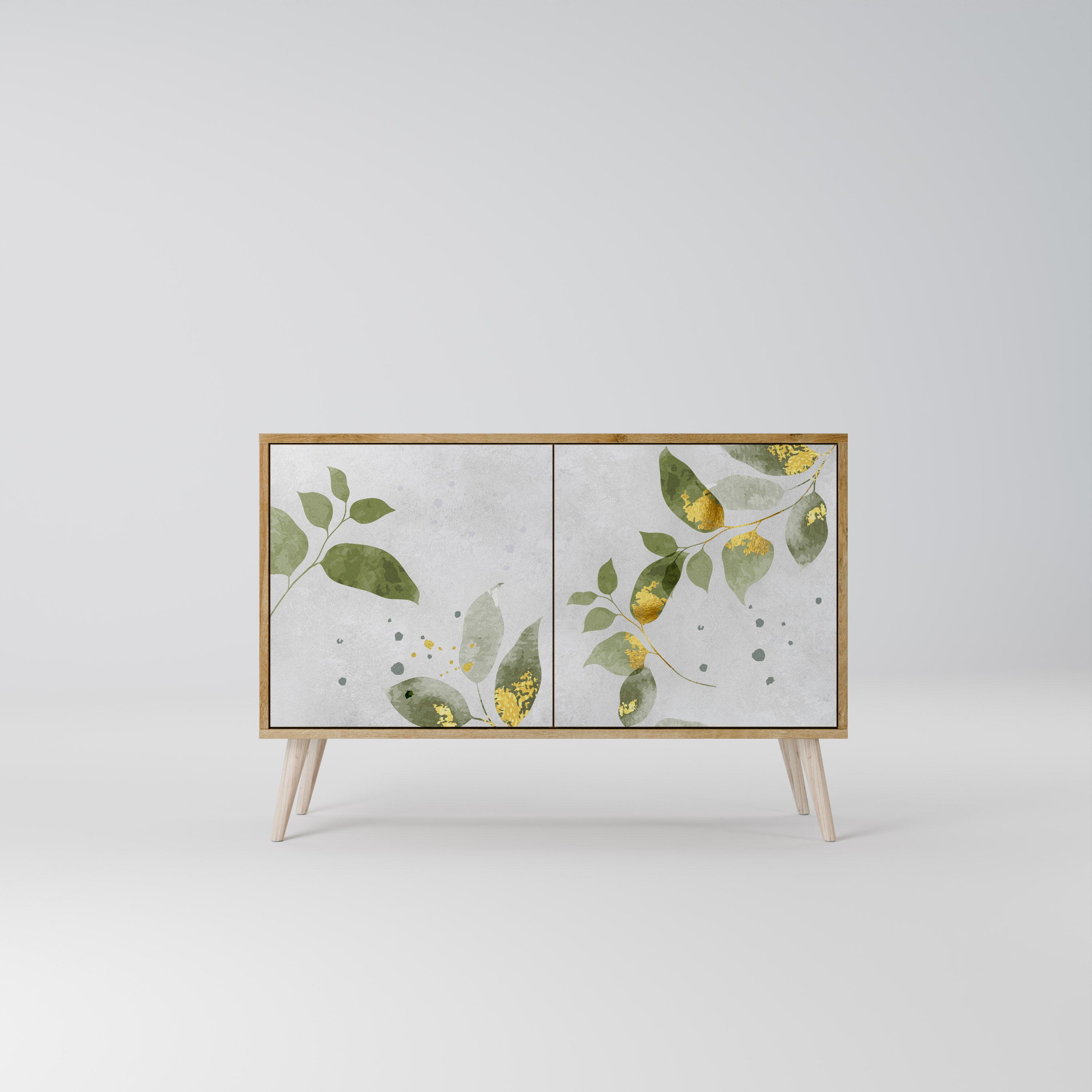 ELEGANT BOTANICS 2-Door Sideboard in Oak Effect