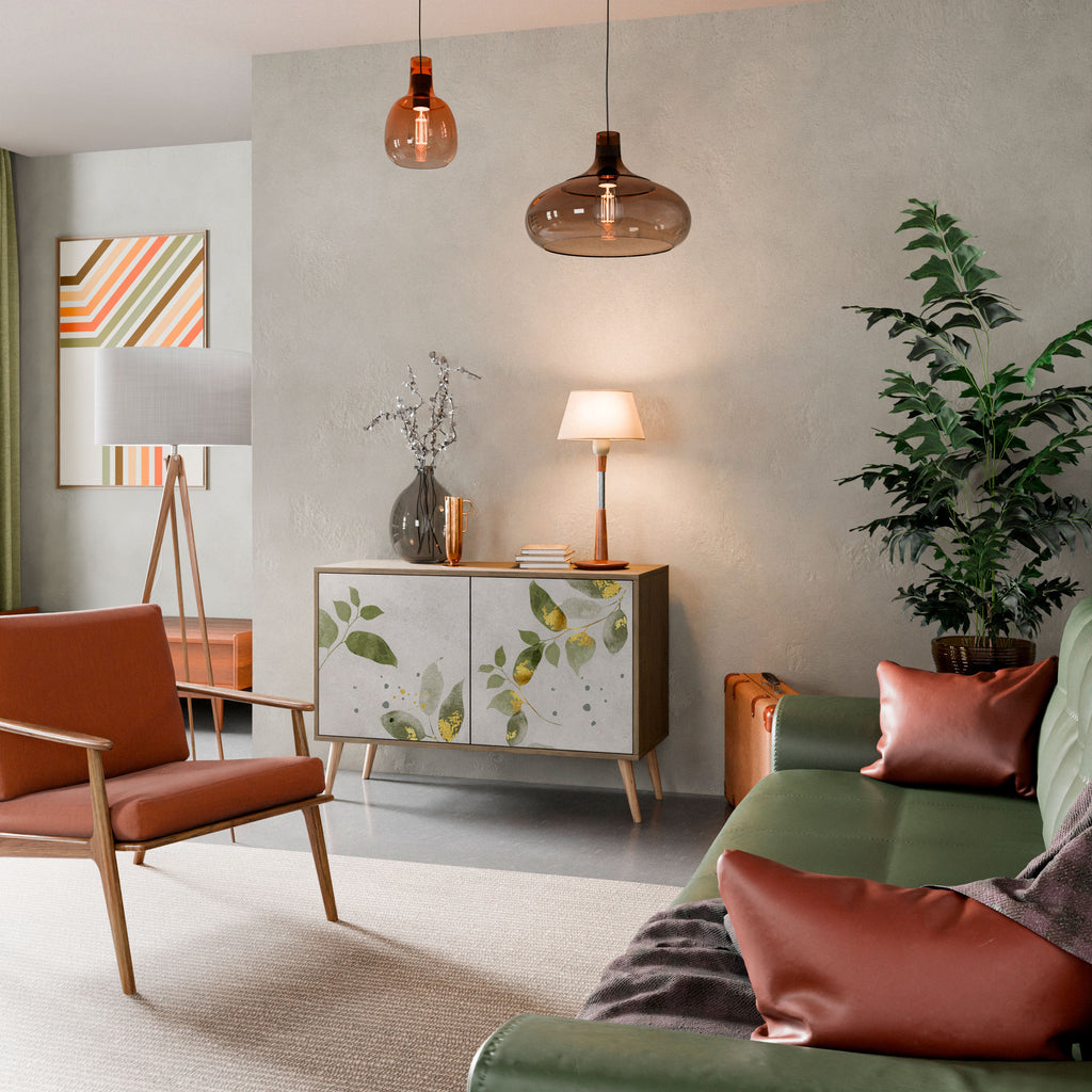 ELEGANT BOTANICS 2-Door Sideboard in Oak Effect