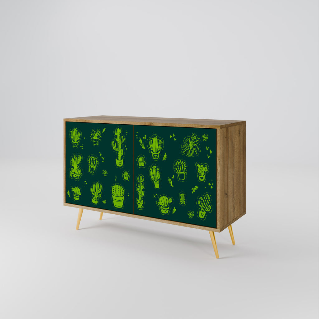 DESERT GREEN 2-Door Sideboard in Oak Effect