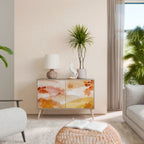 TRACES OF AUTUMN Aparador de 2 Puertas en Efecto Roble