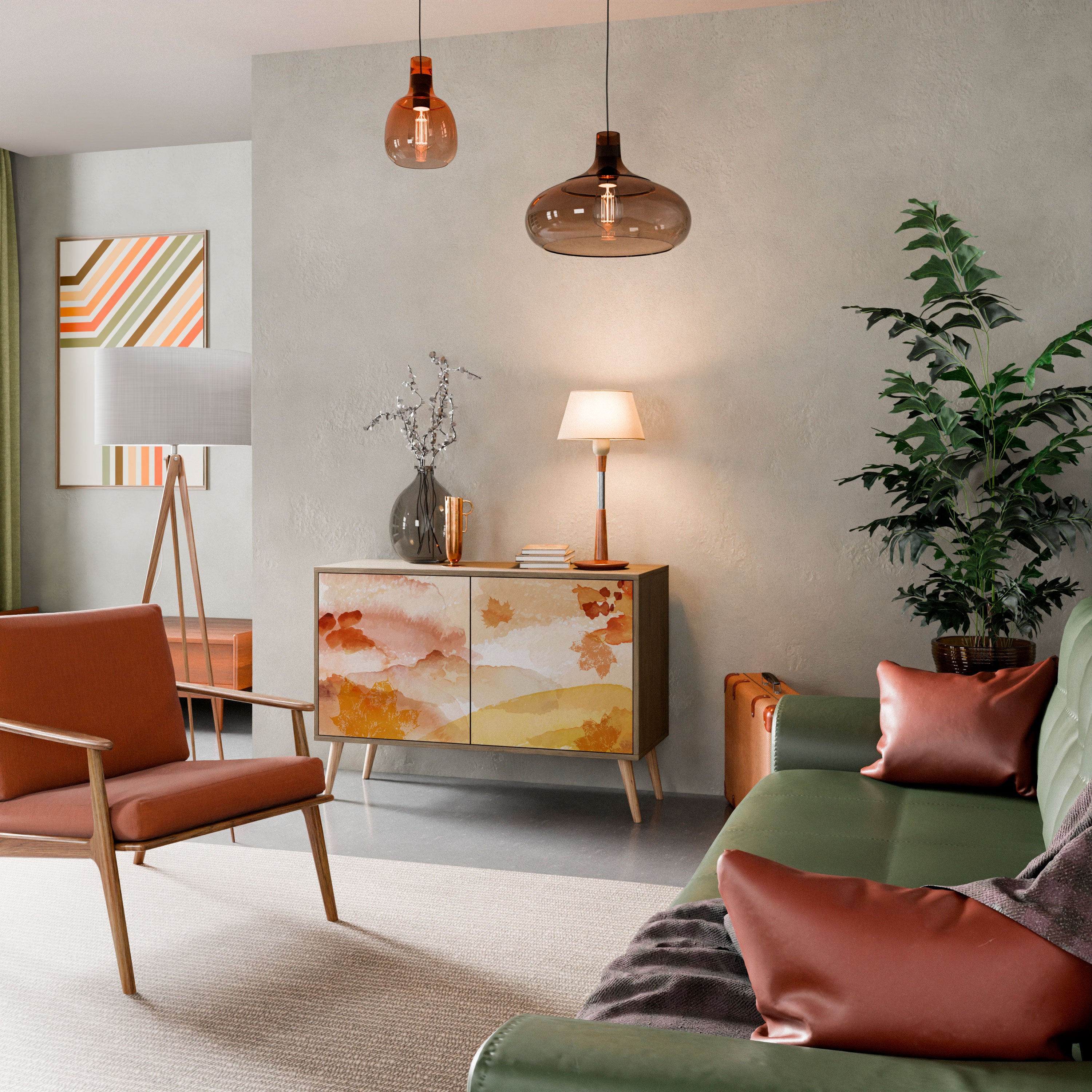 Aparador de 2 puertas TRACES OF AUTUMN efecto roble