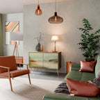 MORNING BY THE LAKE Aparador de 2 Puertas en Efecto Roble