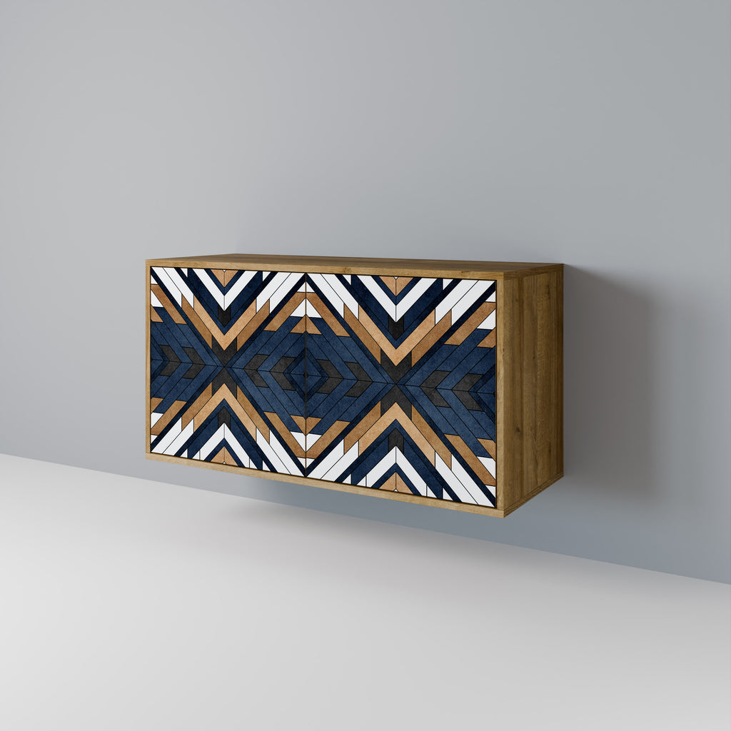 ARTFUL GEOMETRY 2-Door Sideboard in Oak Effect