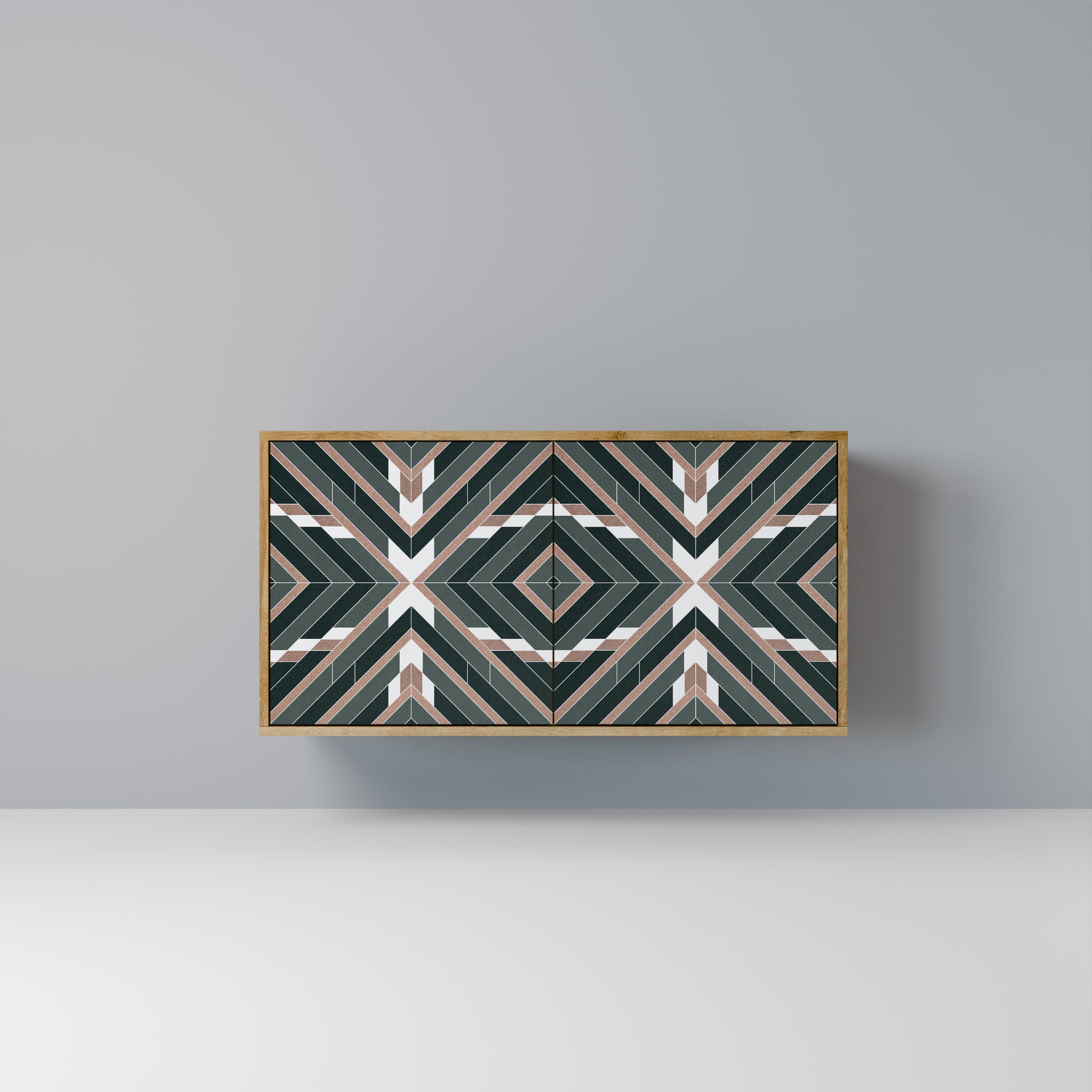 Aparador de 2 puertas DIMENSION DELIGHTS con efecto roble