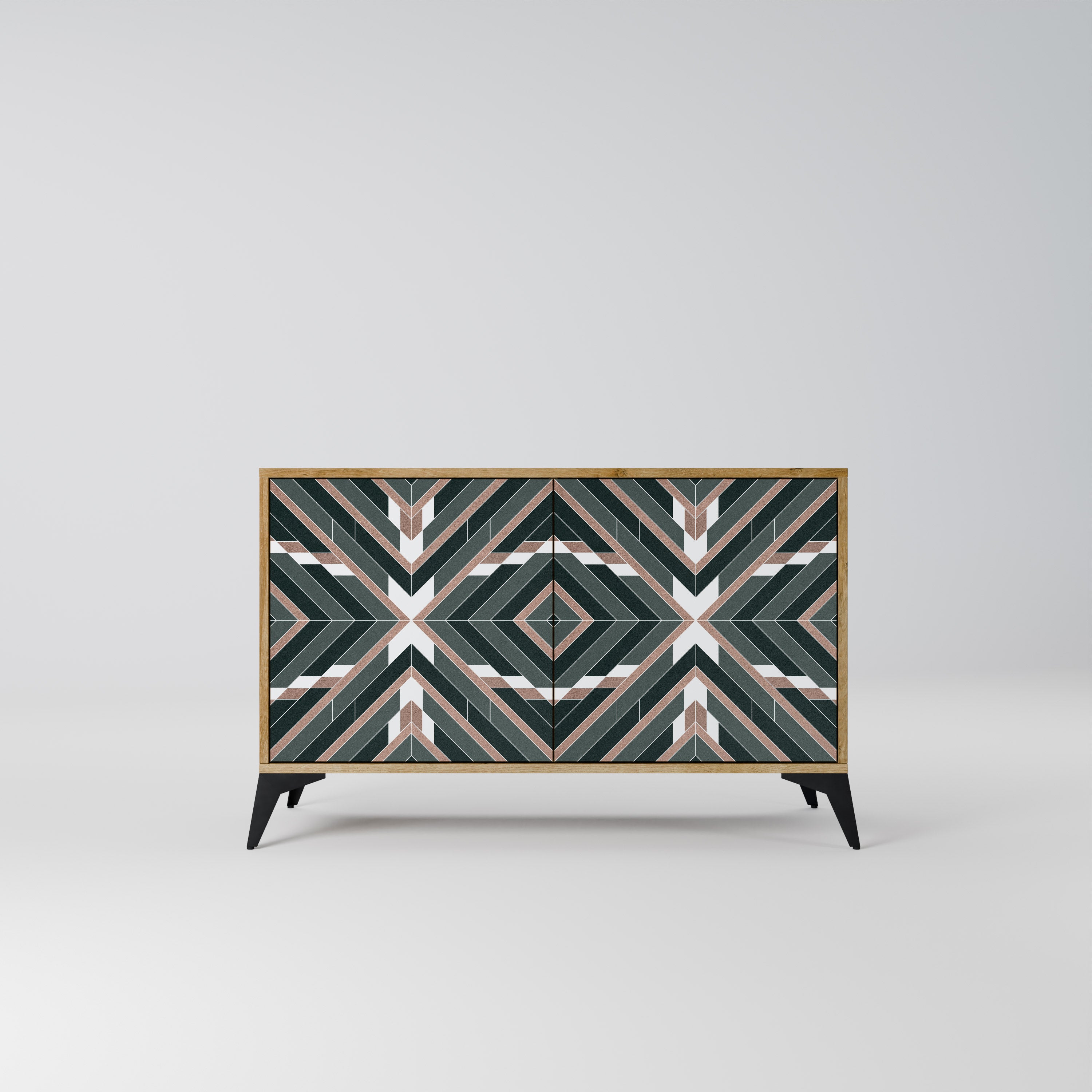 Aparador de 2 puertas DIMENSION DELIGHTS con efecto roble