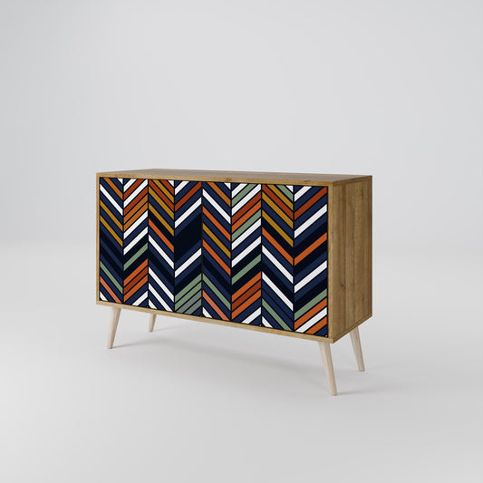 VIBRANT PATCHWORK Aparador de 2 Puertas