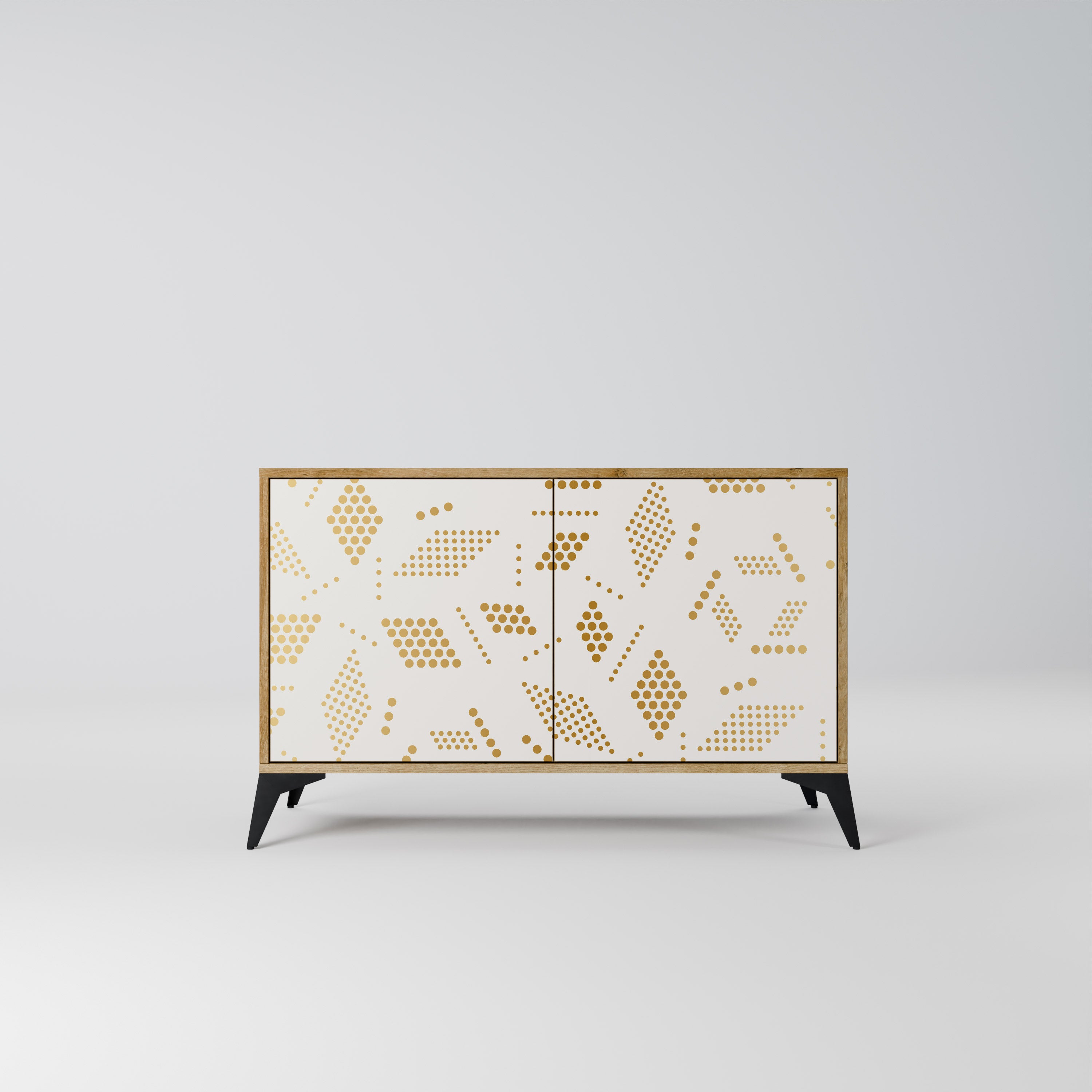 Aparador de 2 puertas SPOTTED DAZE con efecto roble