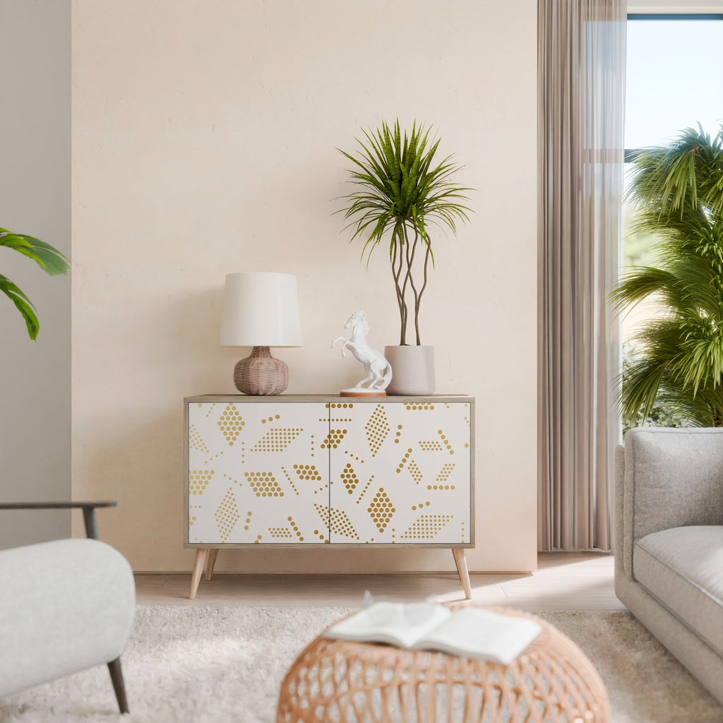 Aparador de 2 puertas SPOTTED DAZE con efecto roble