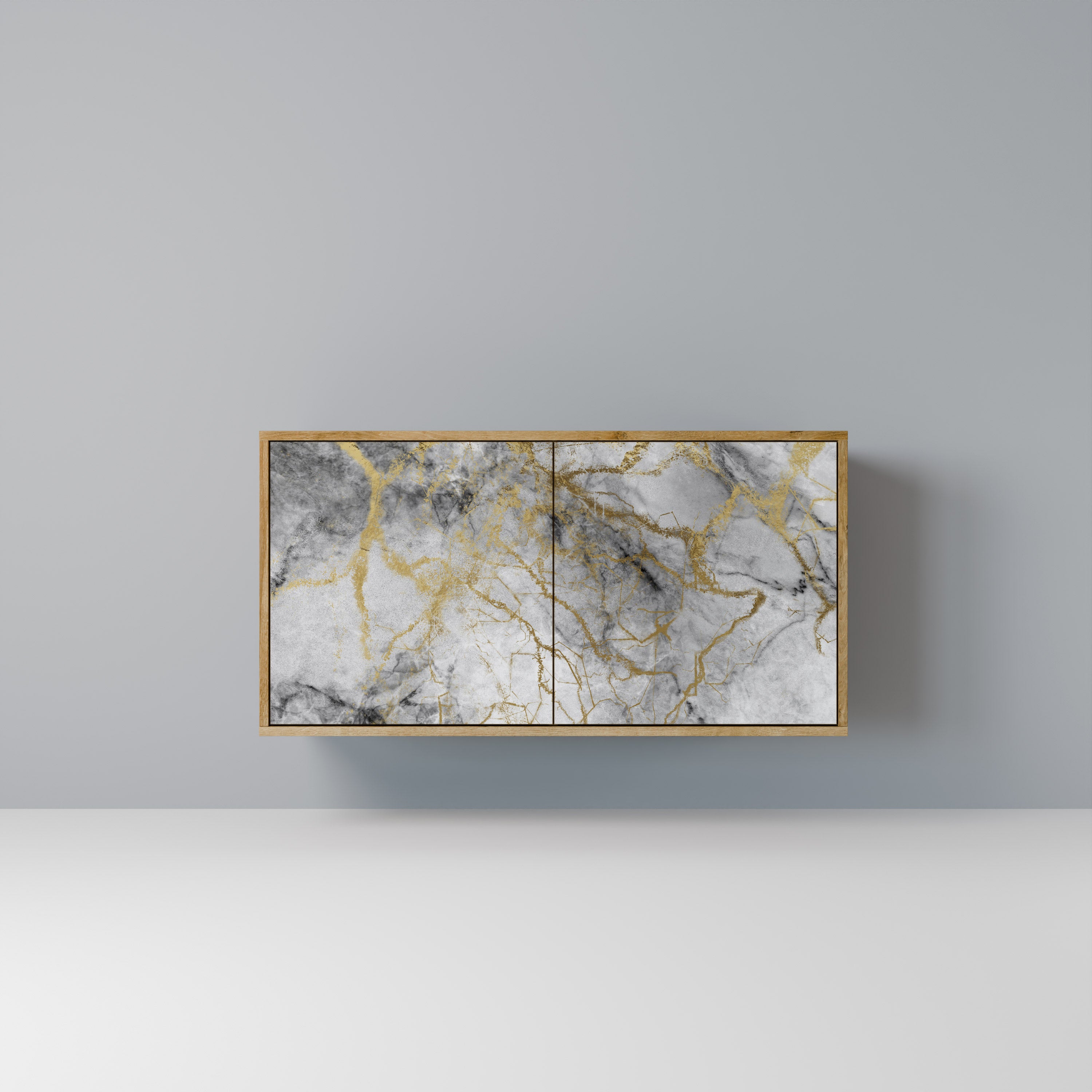 Aparador TIMELESS GLIDE de 2 puertas con efecto roble