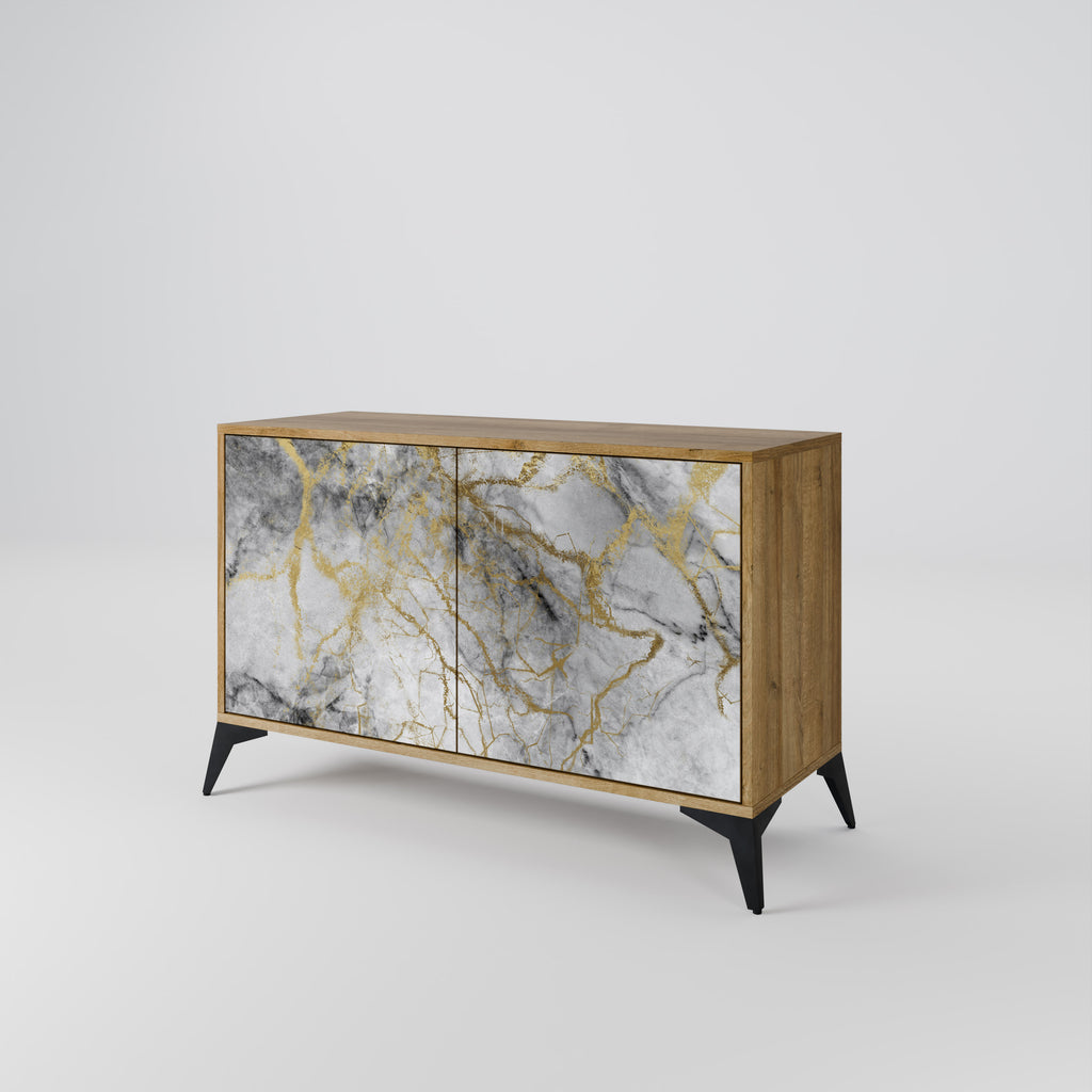 Aparador TIMELESS GLIDE de 2 puertas con efecto roble
