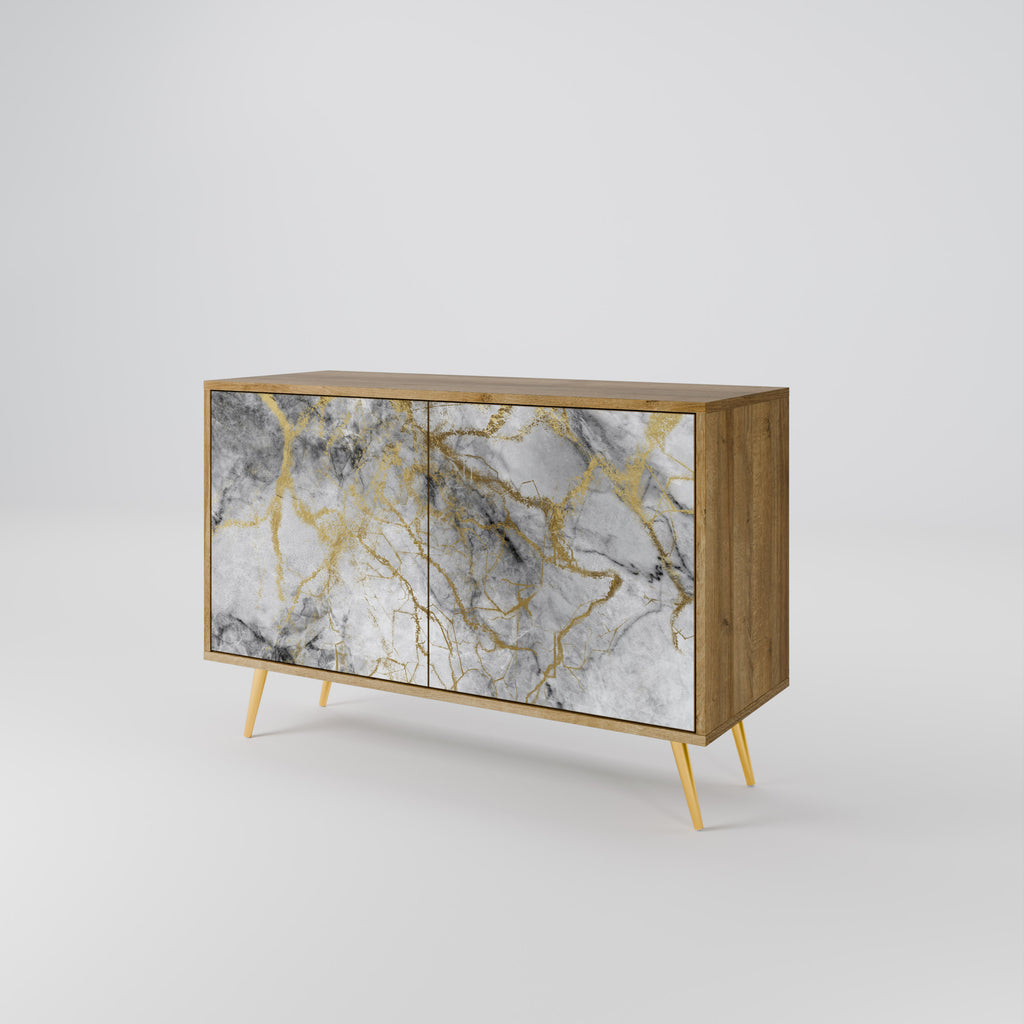 Aparador TIMELESS GLIDE de 2 puertas con efecto roble