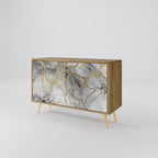 TIMELESS GLIDE Aparador de 2 Puertas en Efecto Roble