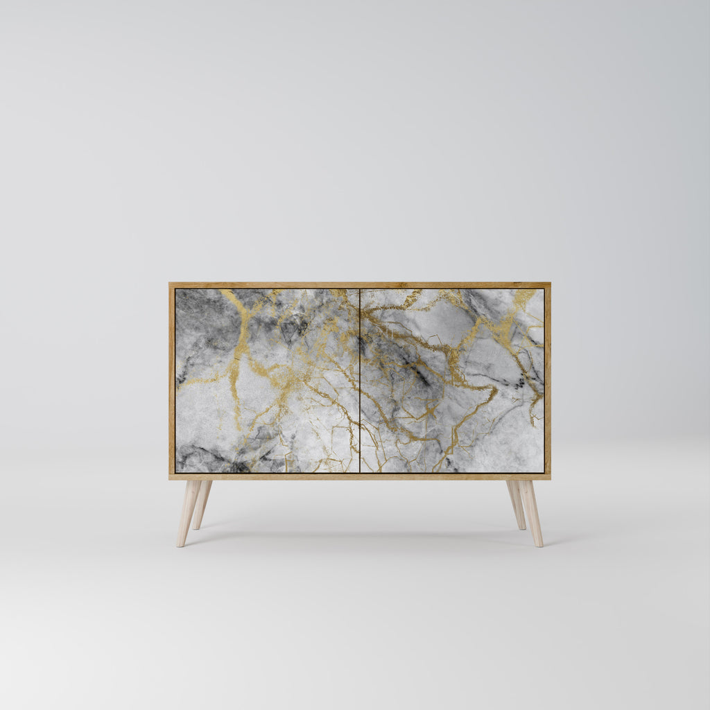 Aparador TIMELESS GLIDE de 2 puertas con efecto roble