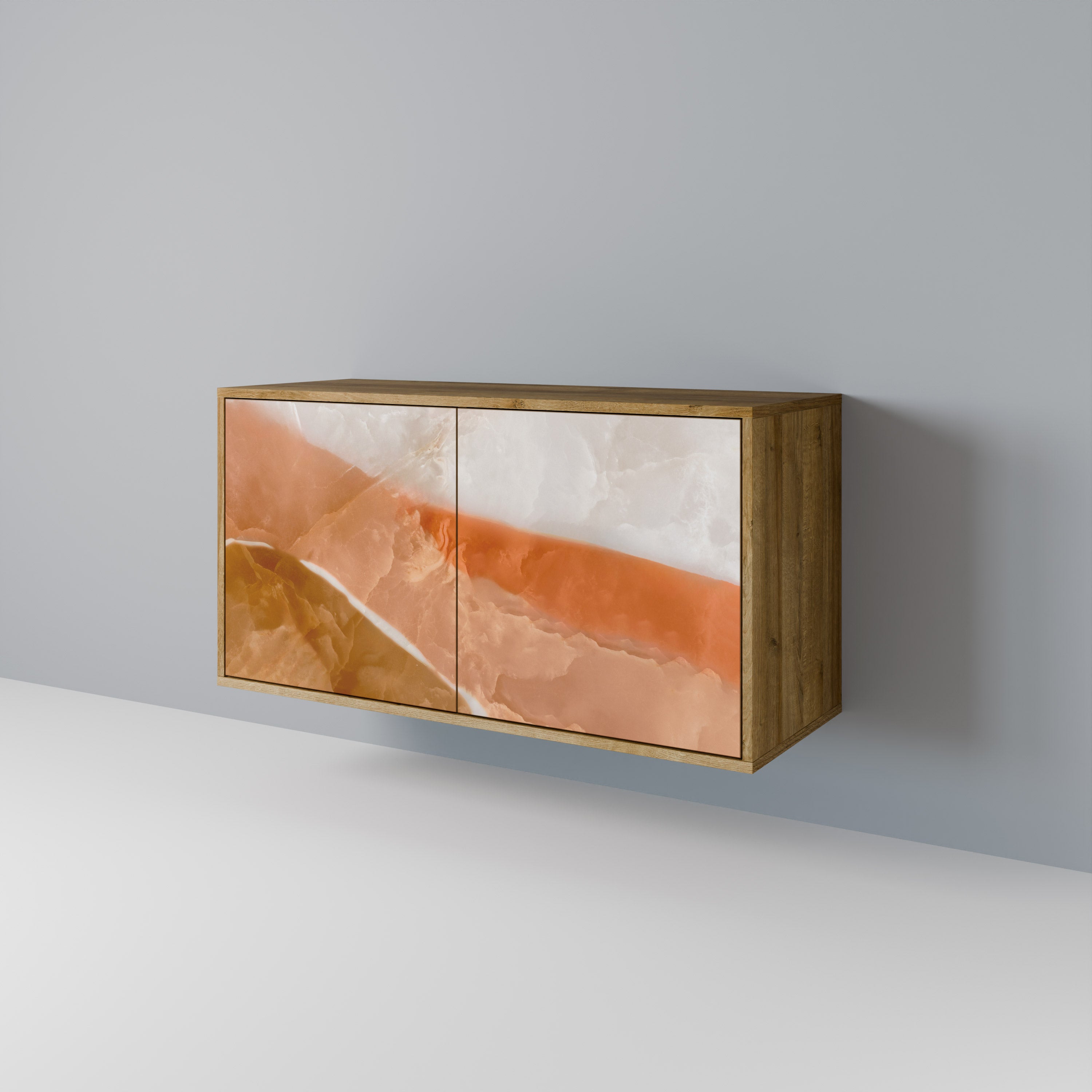 Aparador de 2 puertas Sandhills Splendour con efecto roble