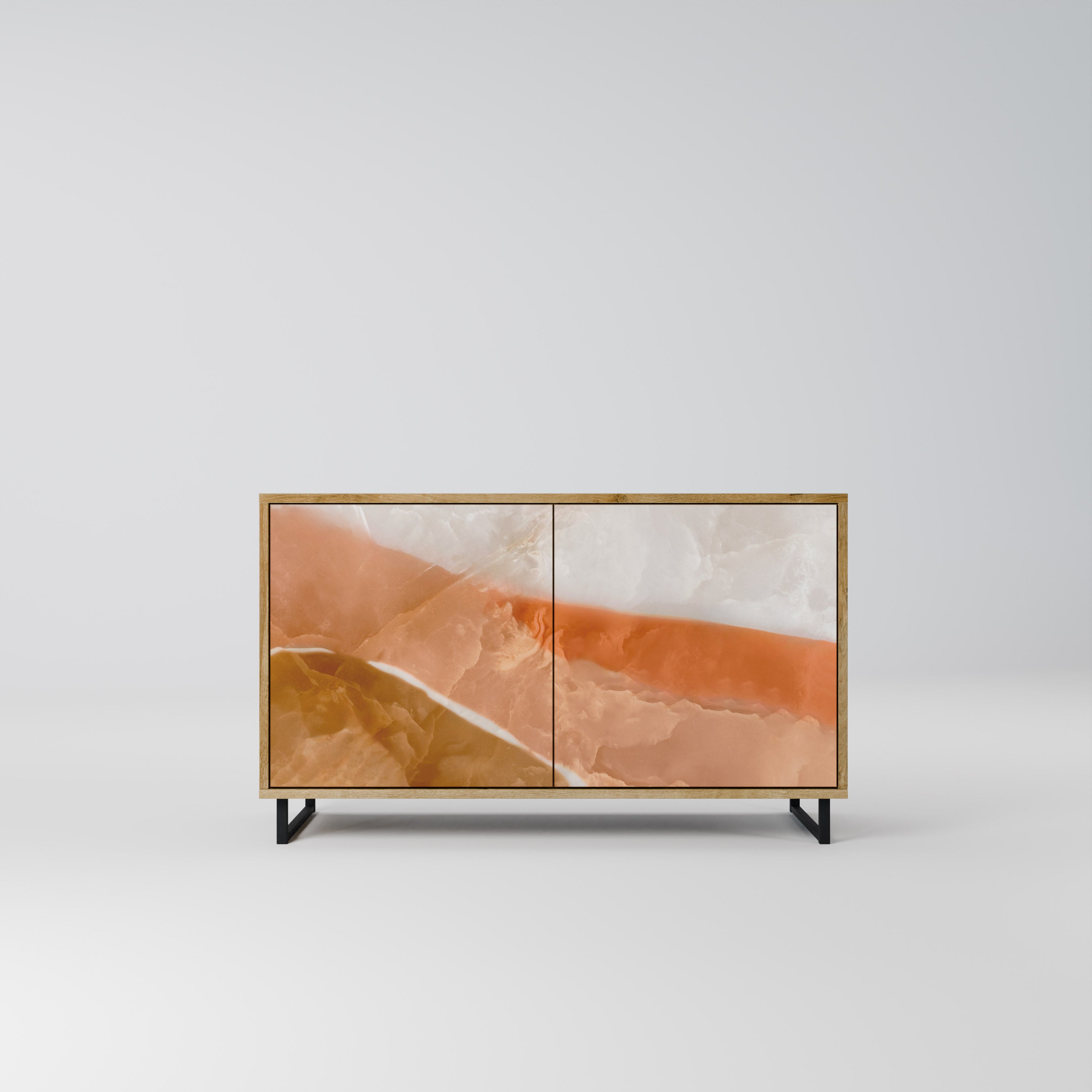 Aparador de 2 puertas Sandhills Splendour con efecto roble