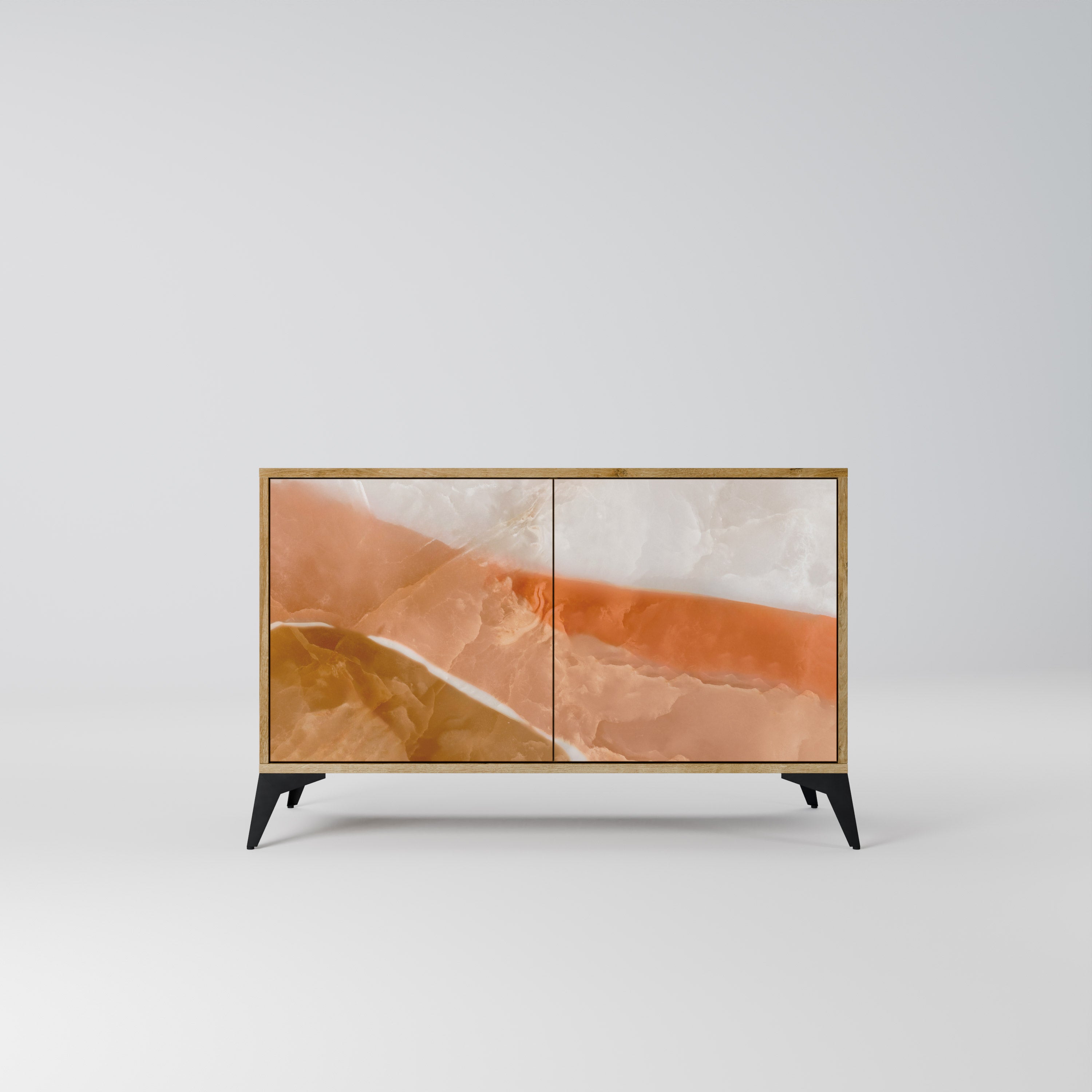 Aparador de 2 puertas Sandhills Splendour con efecto roble