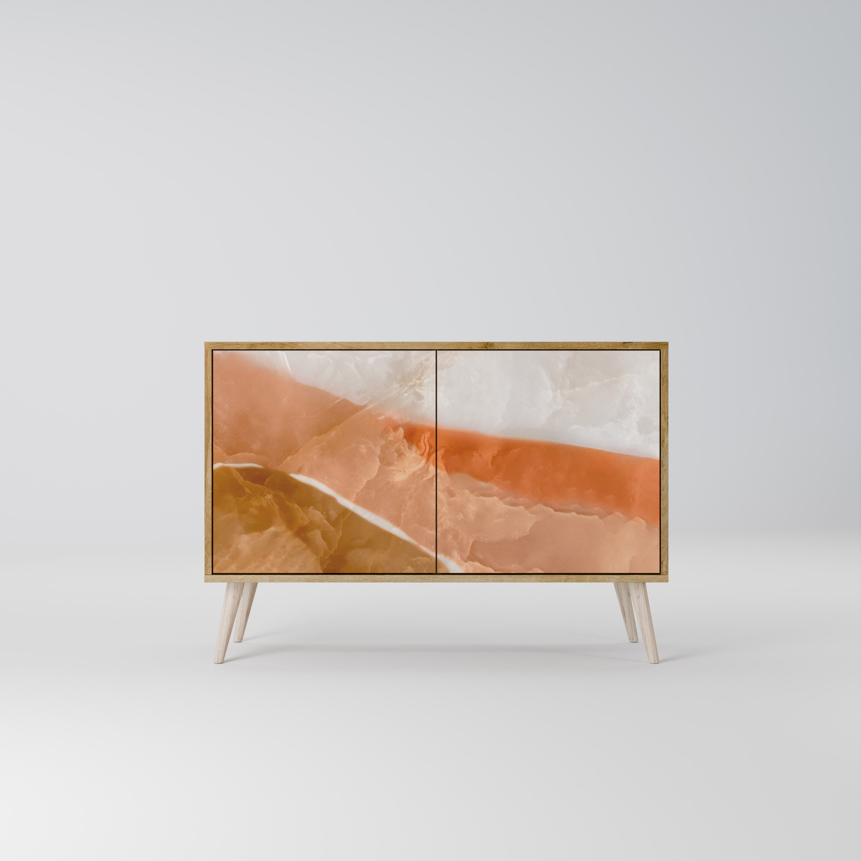 Aparador de 2 puertas Sandhills Splendour con efecto roble