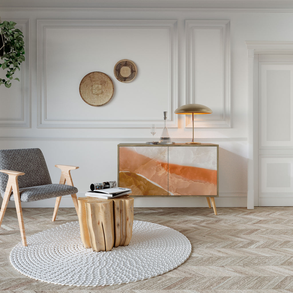 Aparador de 2 puertas Sandhills Splendour con efecto roble