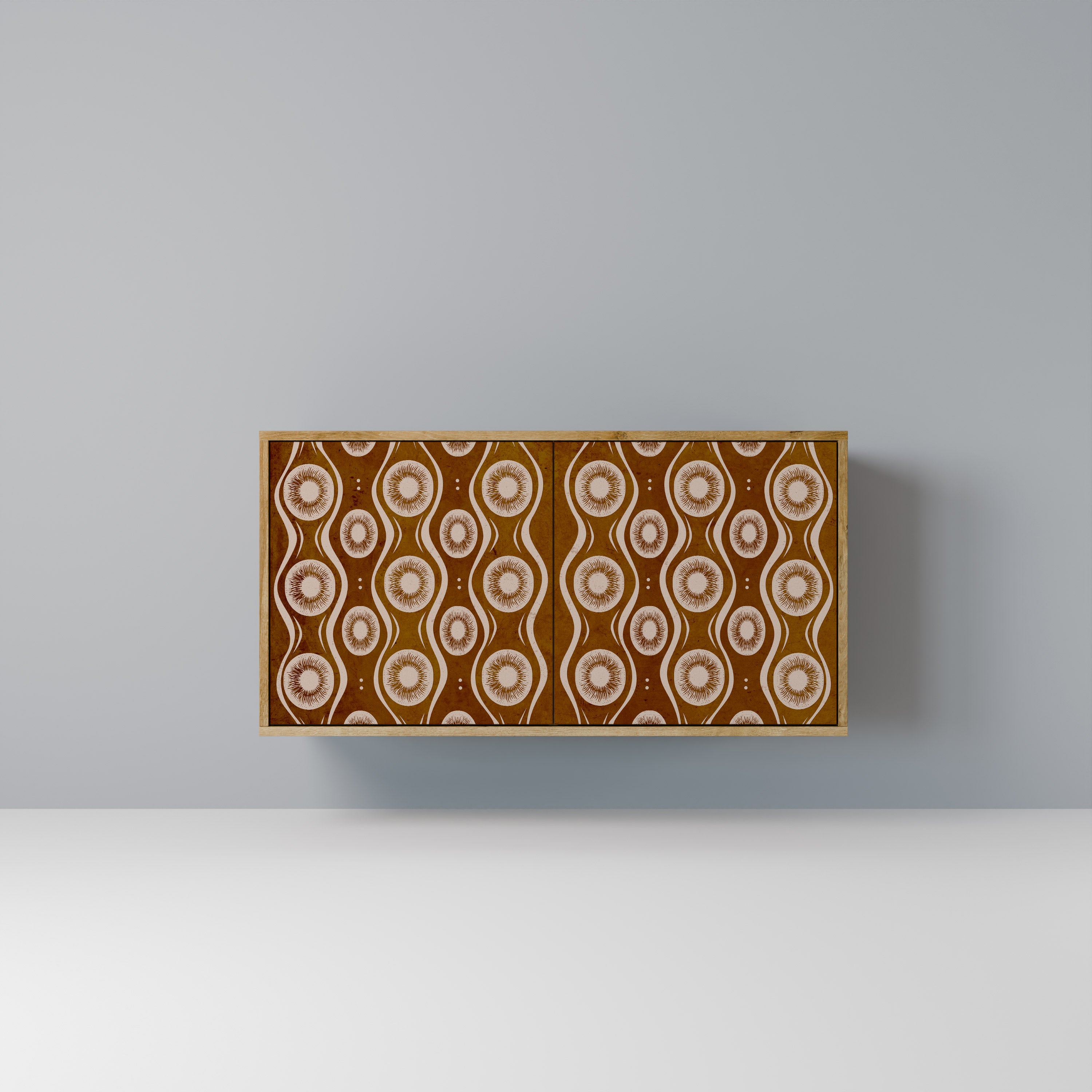 Aparador de 2 puertas BROWN EYES con efecto roble