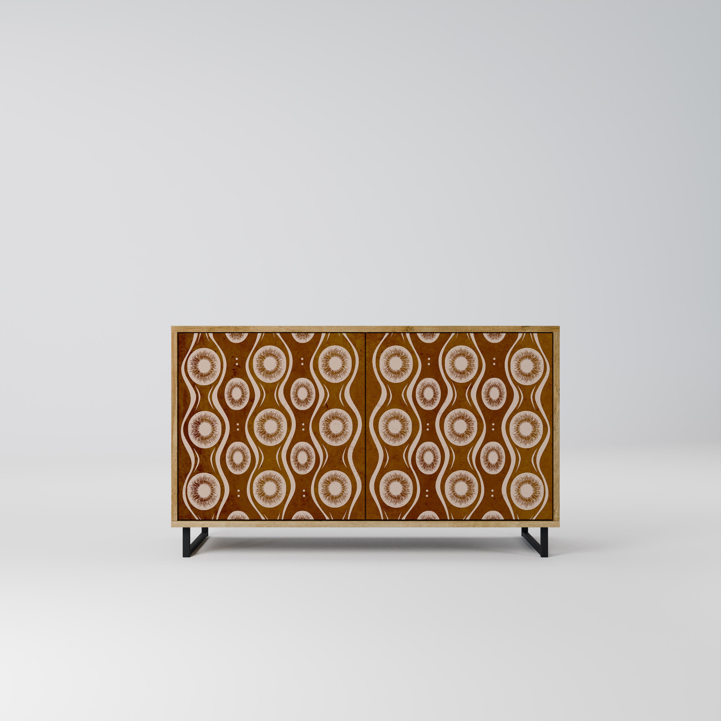 Aparador de 2 puertas BROWN EYES con efecto roble