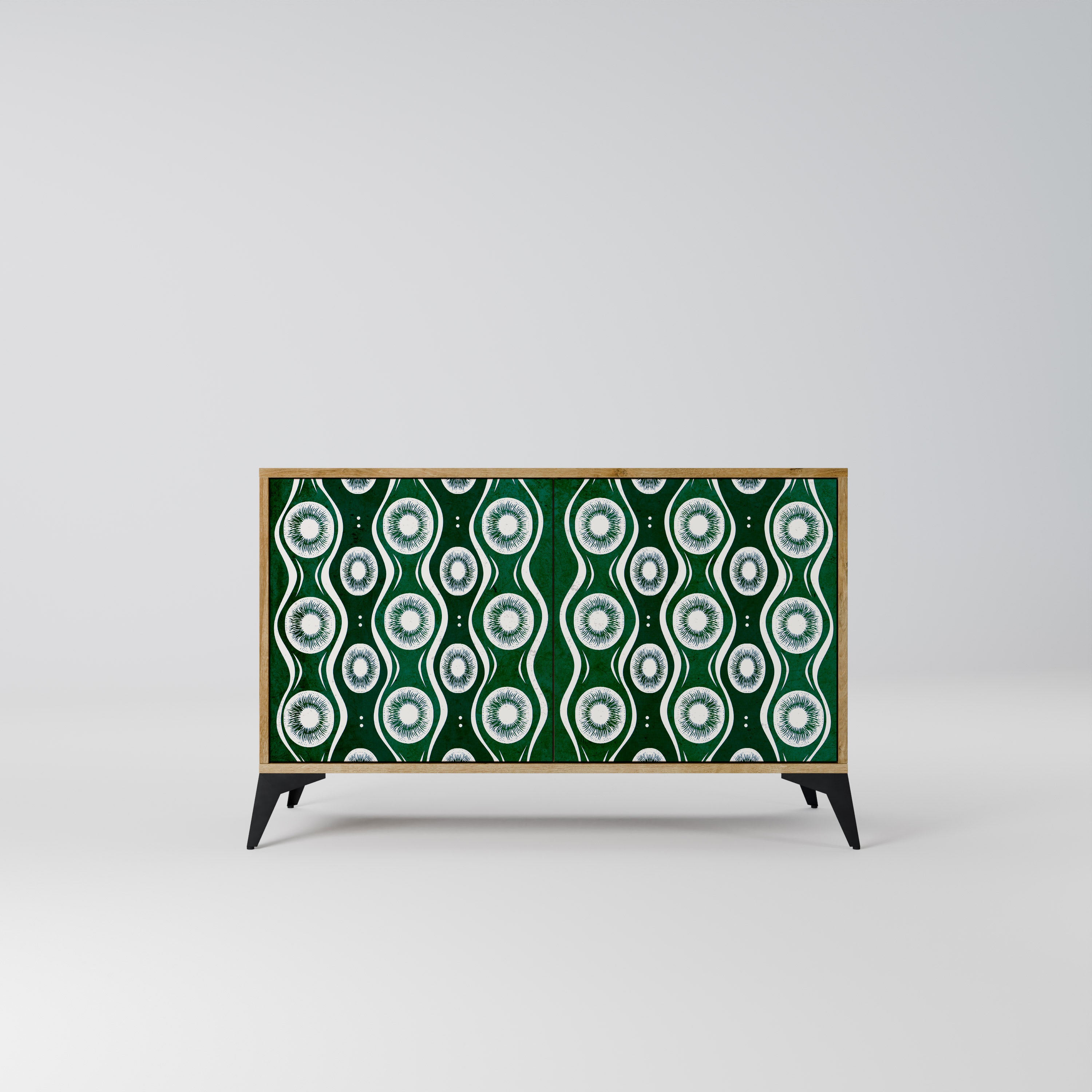 Aparador de 2 puertas GREEN EYES con efecto roble