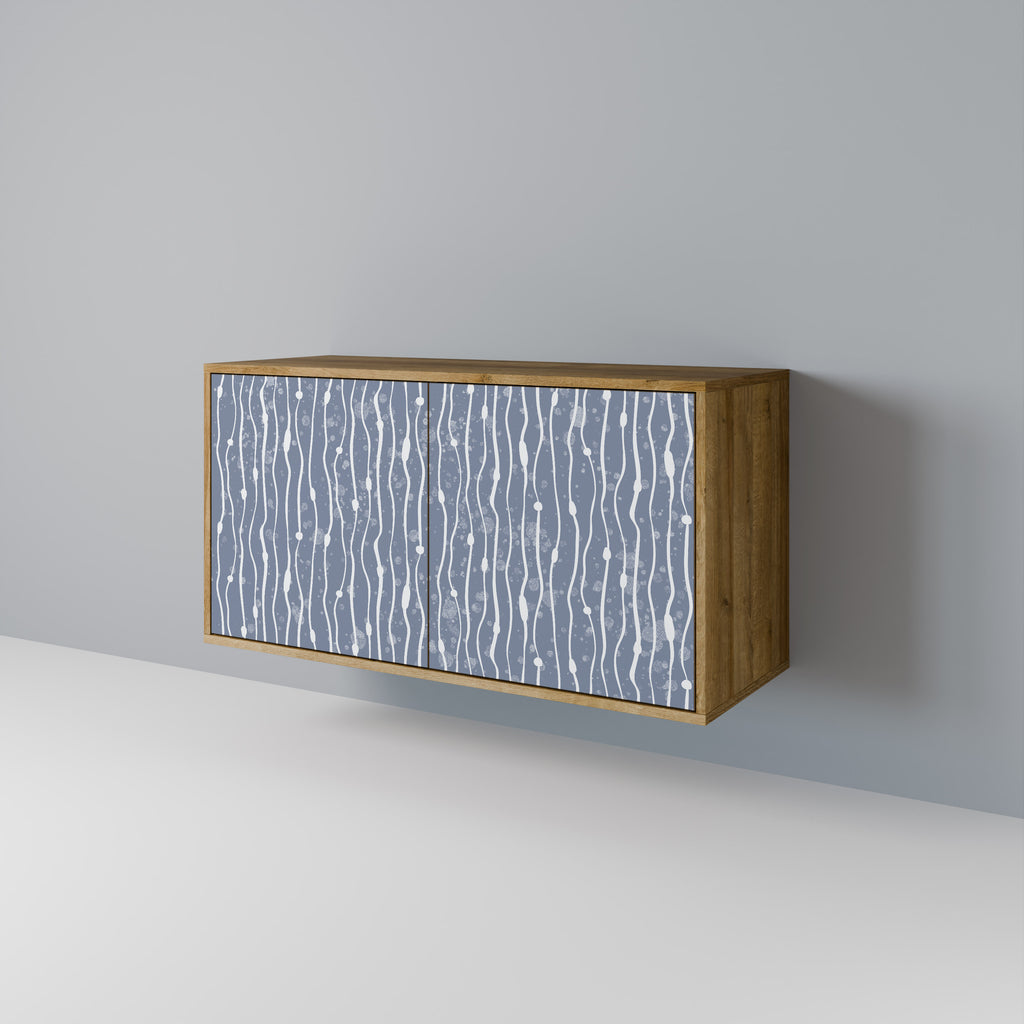 Aparador de 2 puertas GRAPHITE RAIN con efecto roble