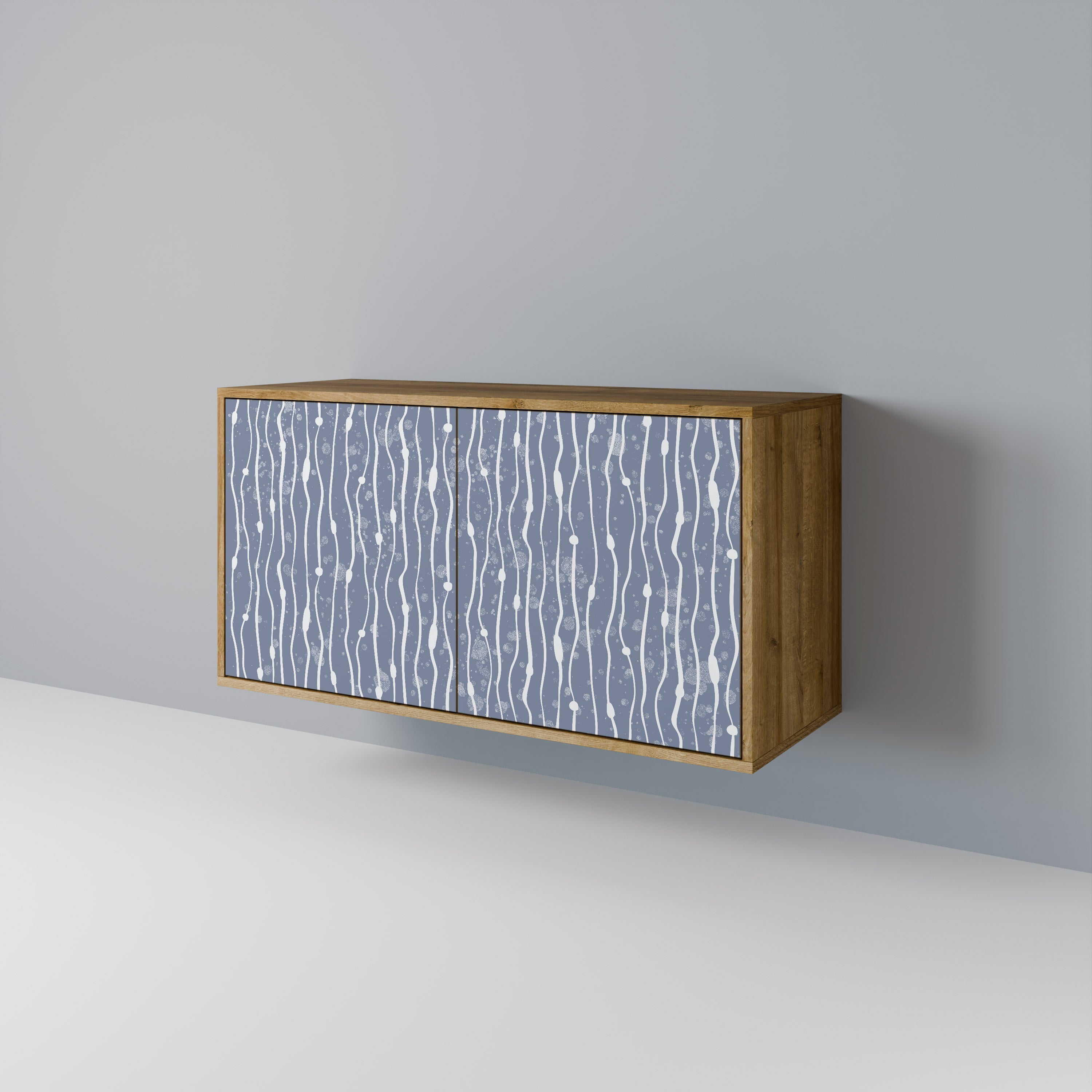 Aparador de 2 puertas GRAPHITE RAIN con efecto roble