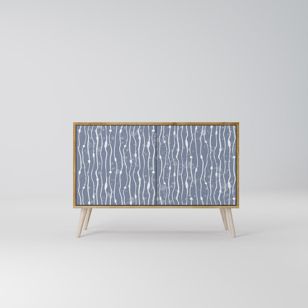 Aparador de 2 puertas GRAPHITE RAIN con efecto roble