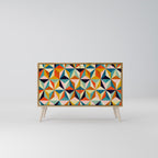 TESSELATE TREASURES Aparador de 2 Puertas en Efecto Roble