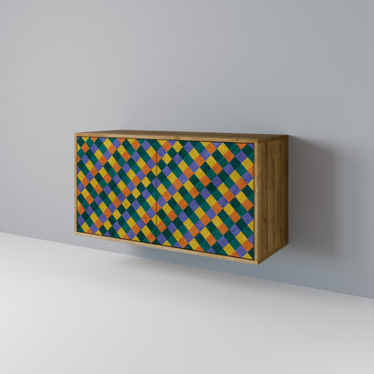 PAINTED SQUARES MIX Aparador de 2 Puertas