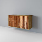 NATURAL WOOD Aparador de 2 Puertas en Efecto Roble