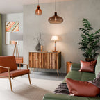 NATURAL WOOD Aparador de 2 Puertas en Efecto Roble