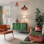 NATURAL GREEN Aparador de 2 Puertas en Efecto Roble